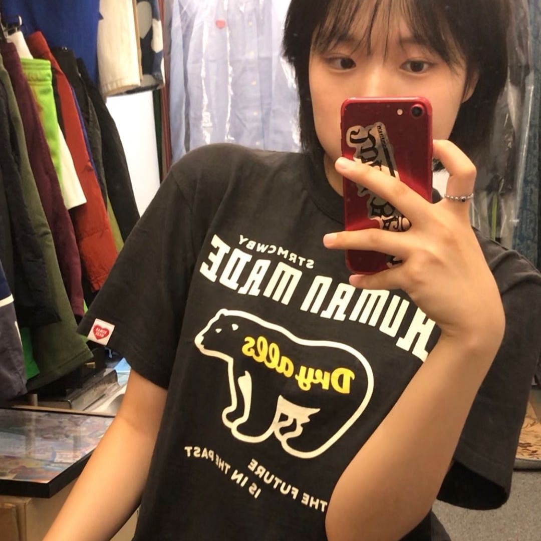 Human Made Graphic T-Shirt #7 Black, Human Made Keiko Sootome T-Shirt #4 White 착용 스타일 - 1