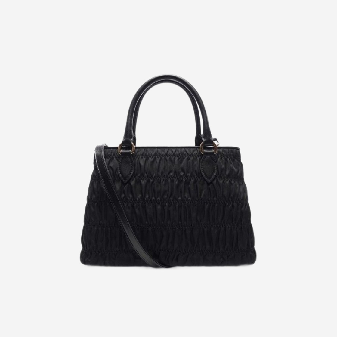 Prada Tessuto Nylon Gaufre Small Satchel Black 상세 이미지 2