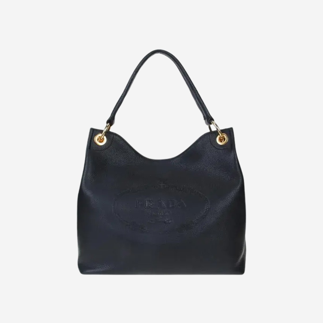 Prada Calf Leather Shoulder Bag Black 상세 이미지 1