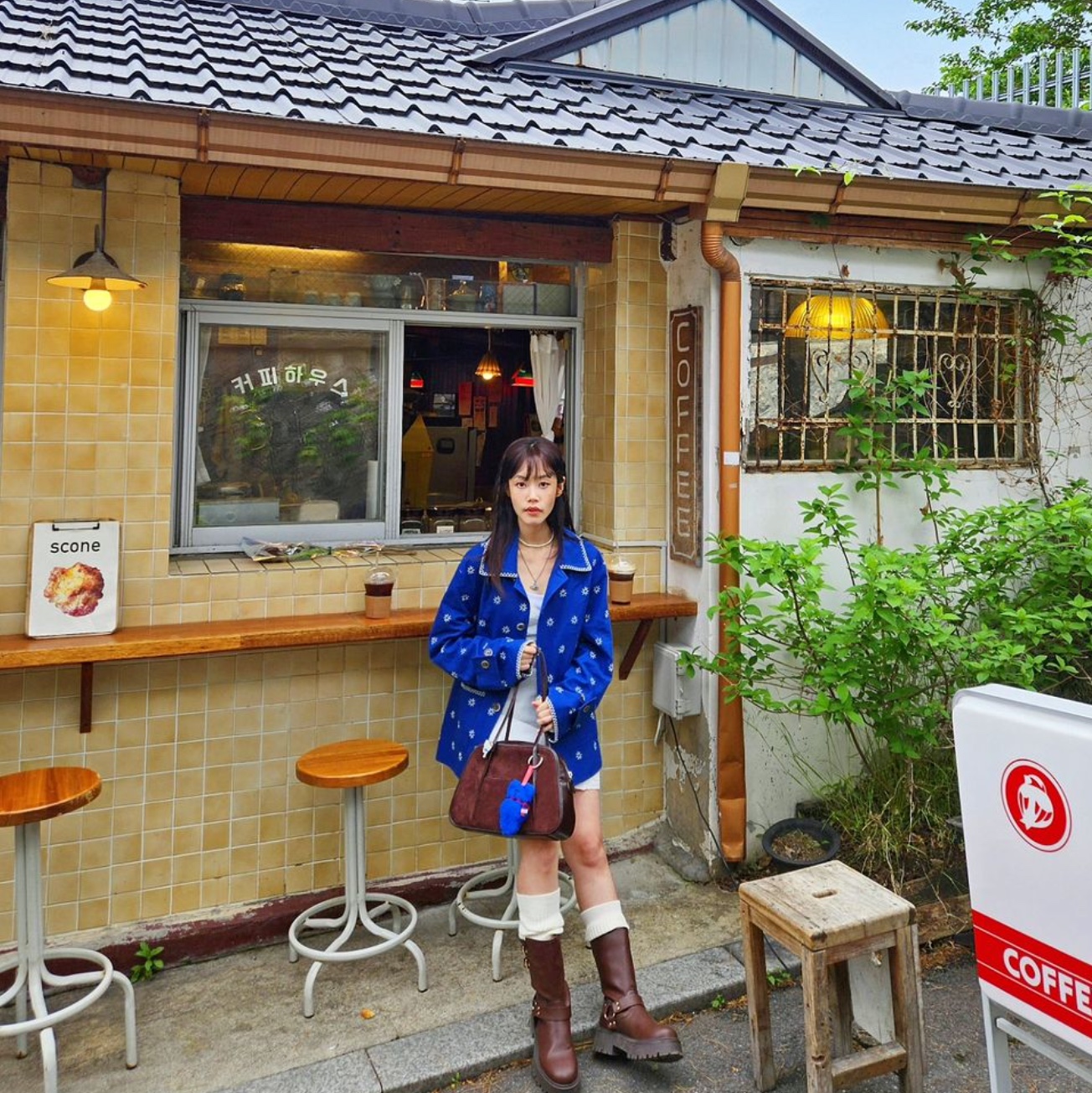 Fritur The Kyoto Work Jacket Charcoal, Fritur The Kyoto Jacket Red 착용 스타일