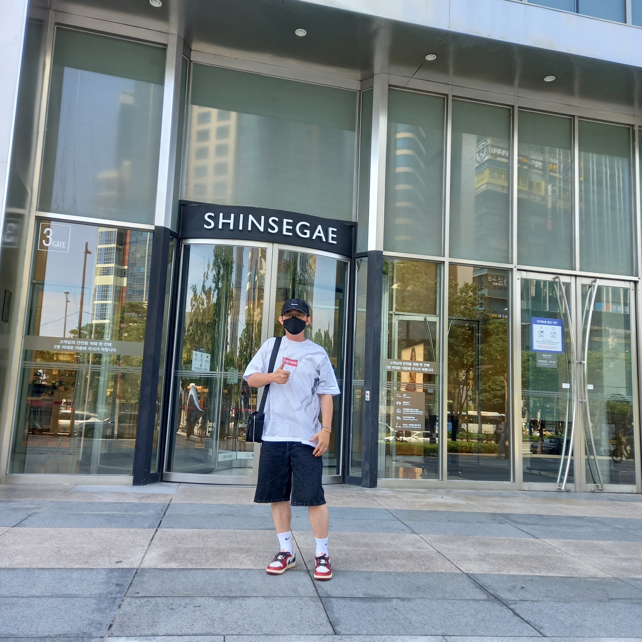Supreme Cordura Denim Small Box 6-Panel Black - 24SS, Supreme x Nike Denim Short Black - 24SS 착용 스타일 - 2