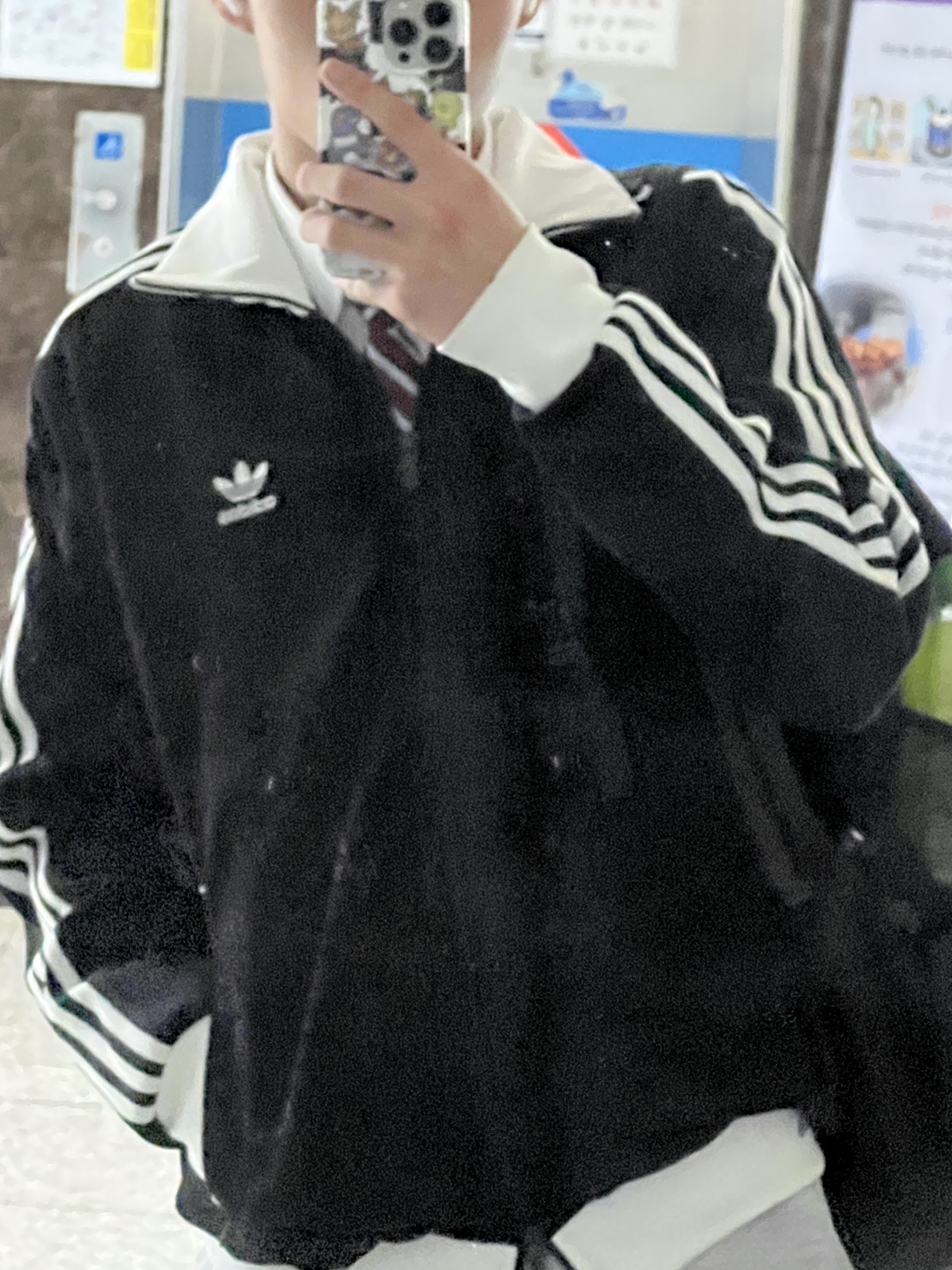 Adidas Adicolor Classics Beckenbauer Track Jacket Black - KR Sizing, Adidas Superstar Core Black White 착용 스타일 - 1