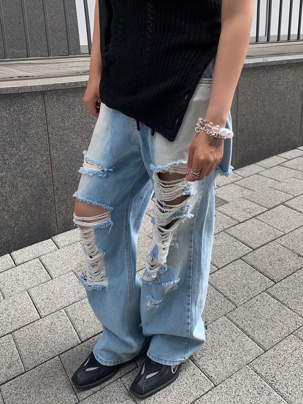 Haleine Curb Chain Bracelet (VA201) 착용 스타일