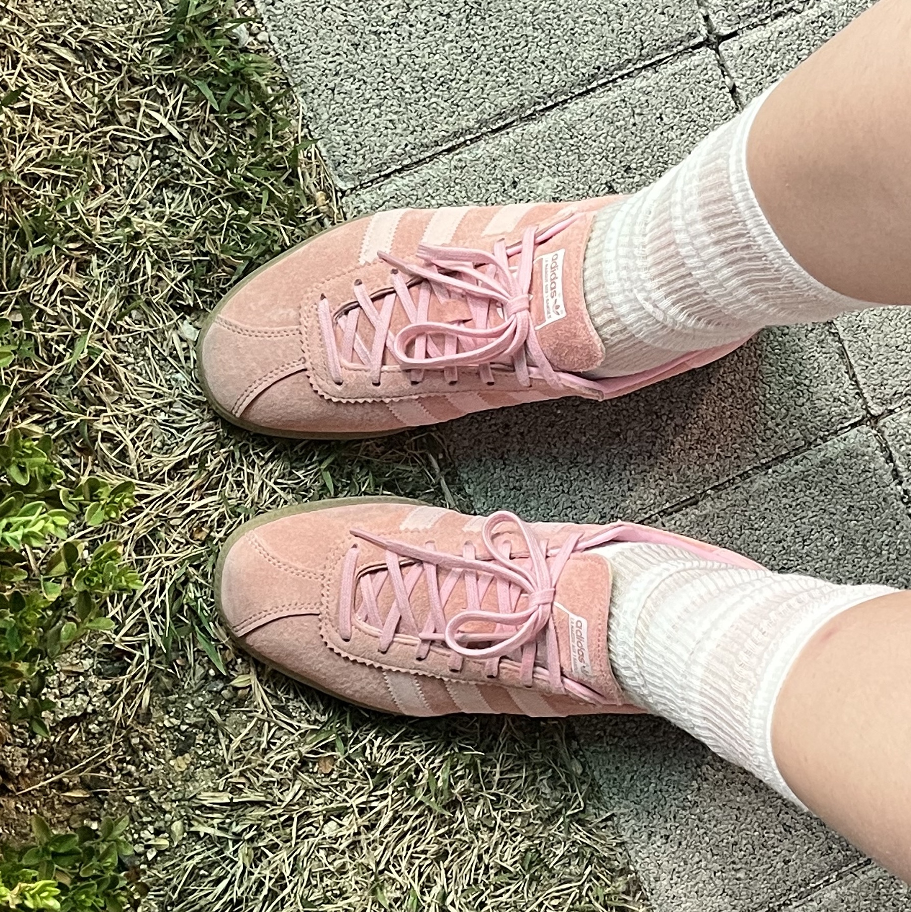 Adidas Bermuda Glow Pink 착용 스타일