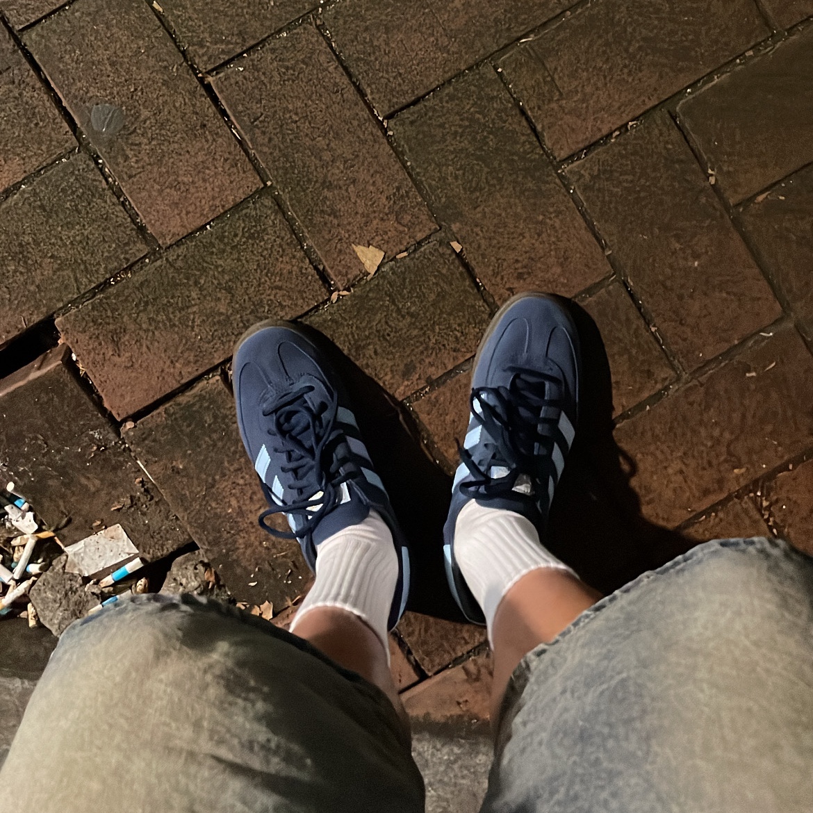 Adidas Spezial Handball Collegiate Navy 착용 스타일