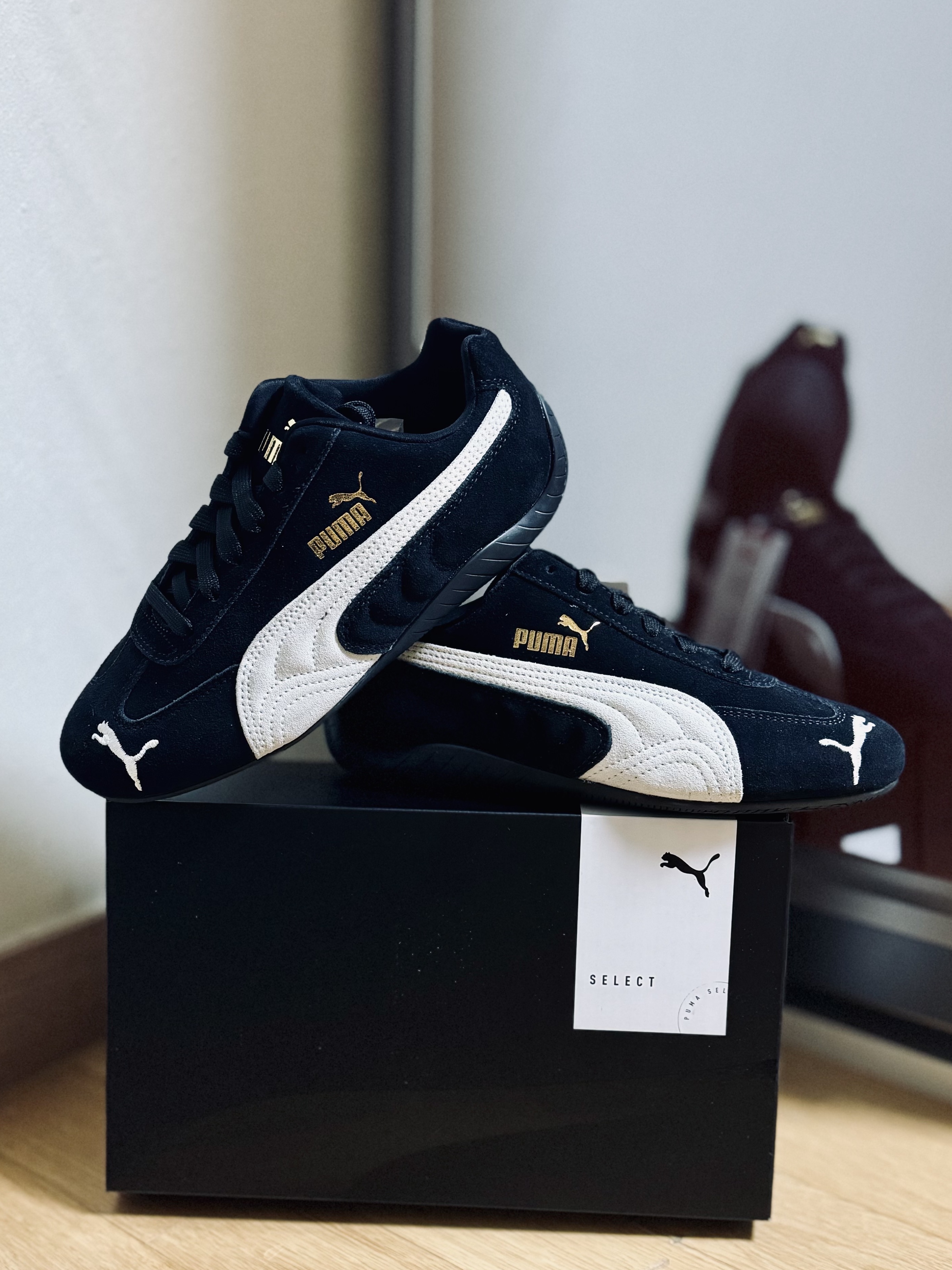 Puma Speedcat OG Black White 착용 스타일