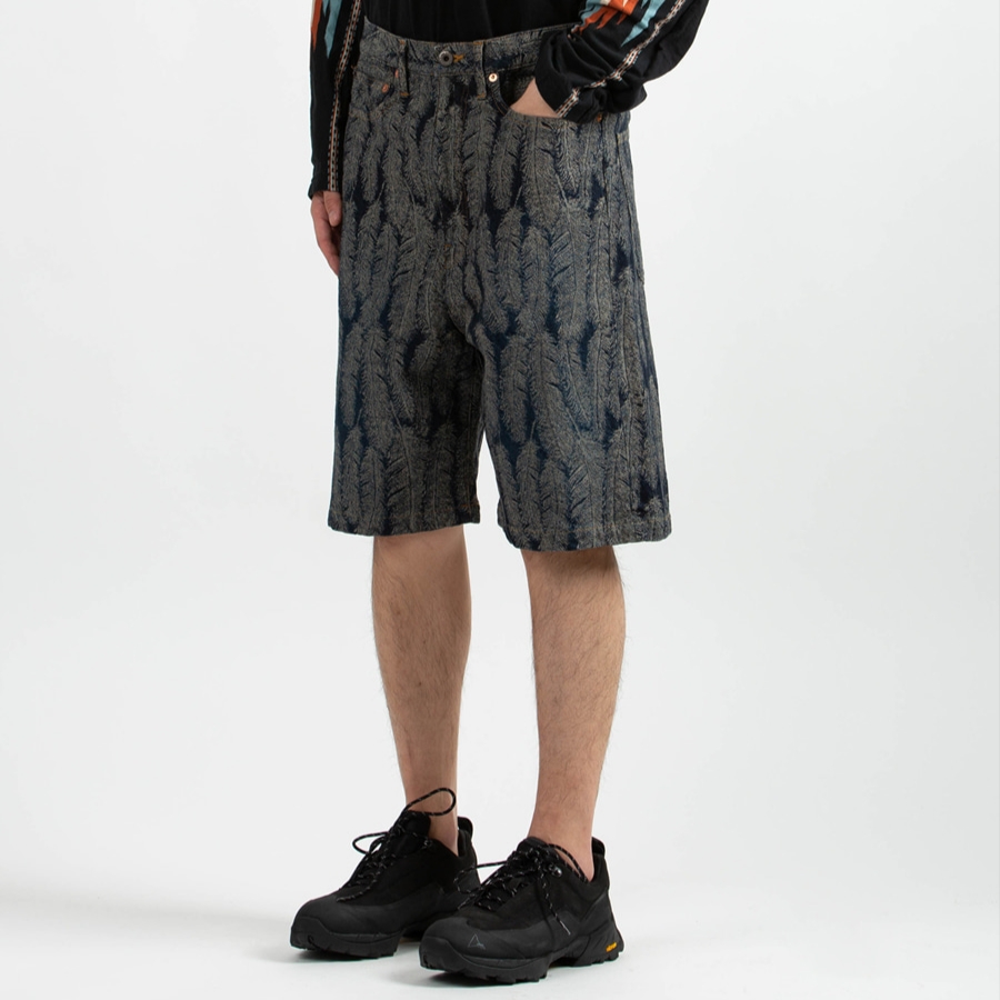 Kapital 12 oz. Magpie Denim 5P Shorts Dark Indigo 착용 스타일