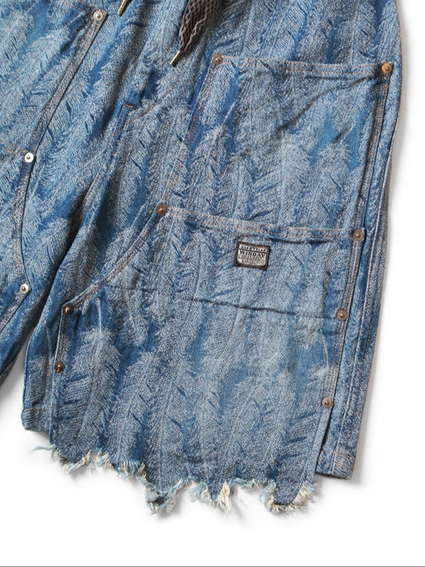 Kapital 12 oz. Magpie Denim W Knee Easy Shorts Light Indigo 착용 스타일