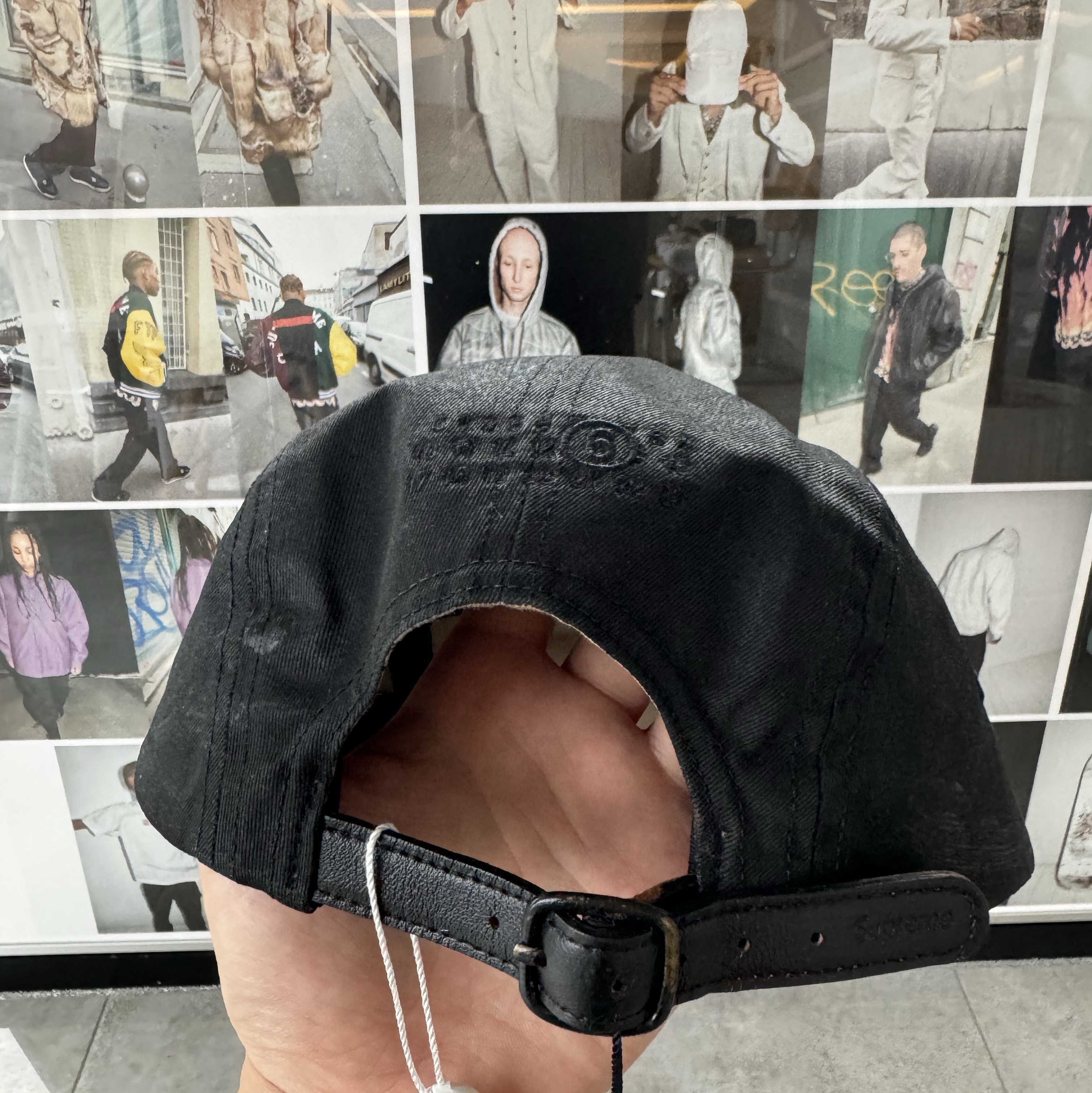 Supreme x MM6 Maison Margiela Painted Camp Cap Black - 24SS 착용 스타일