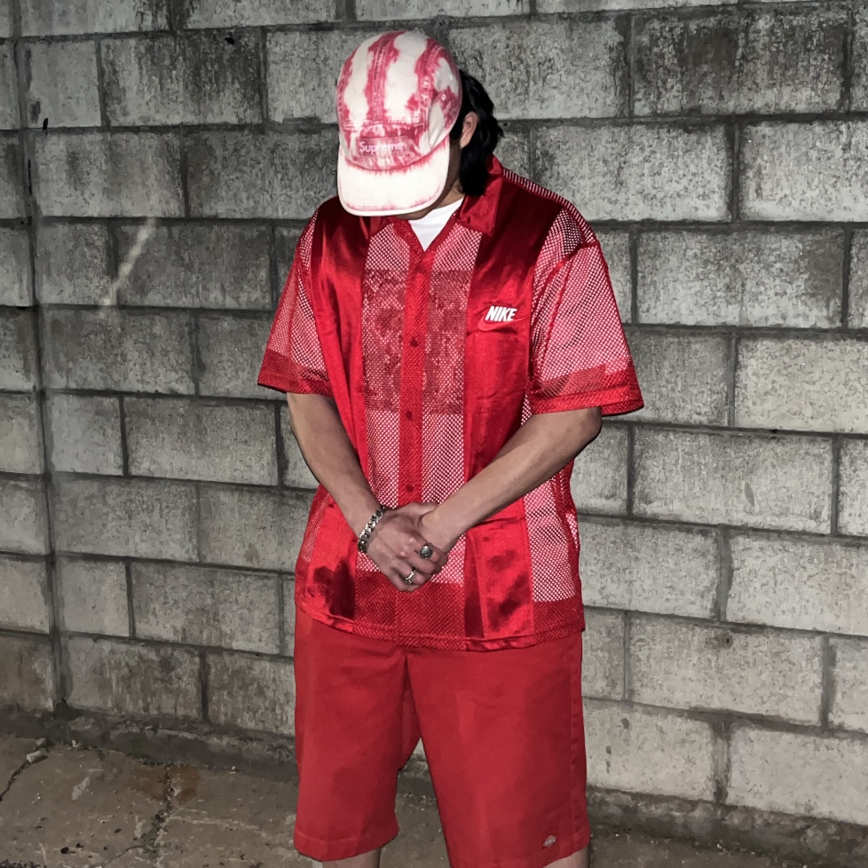 Supreme Camacho Mesh Back 5-Panel Navy - 23FW, Supreme Mitchell & Ness Doughboy Fitted 6-Panel Blue - 22FW 착용 스타일 - 9