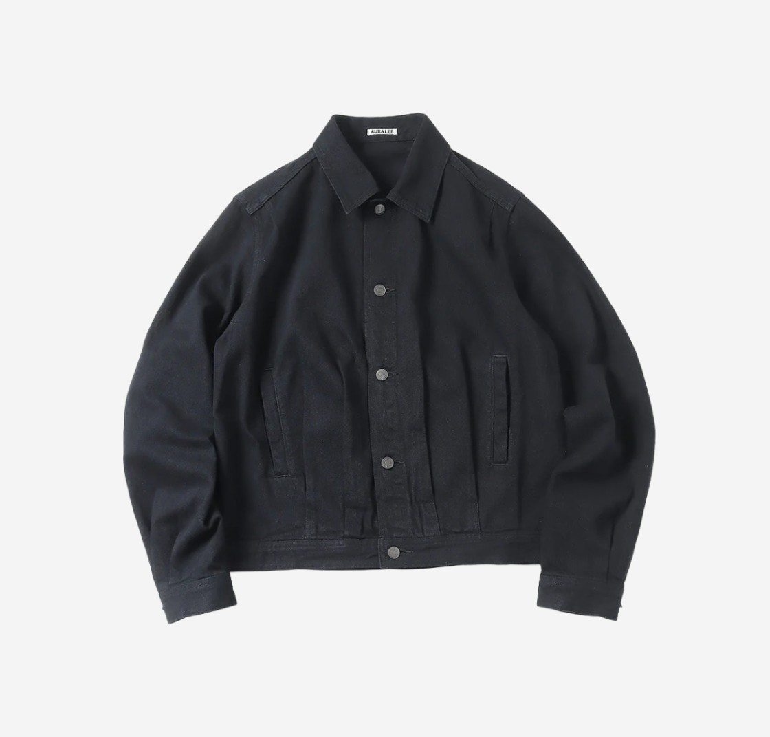 Auralee Selvedge Light Denim Blouson Black - 23SS 상세 이미지 1