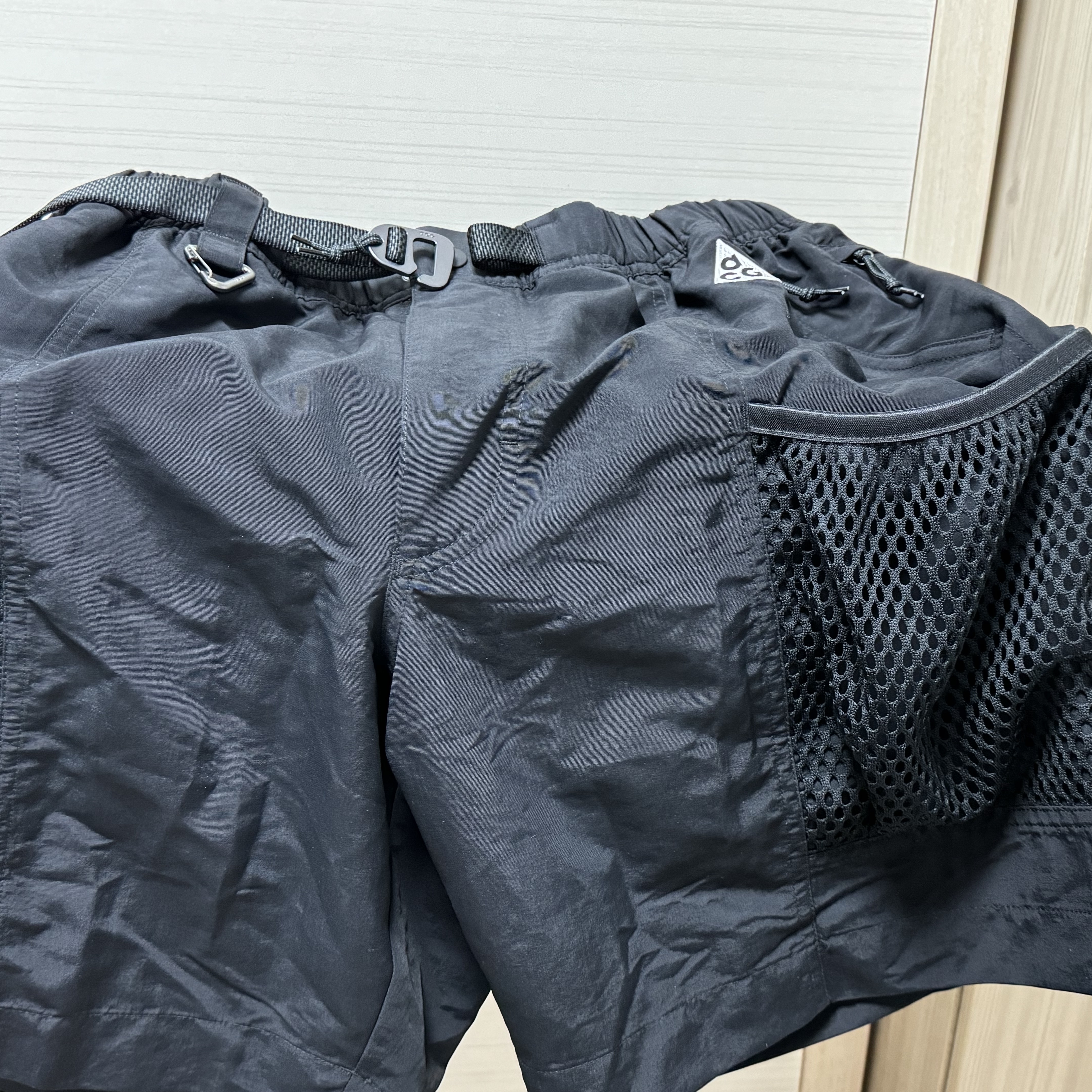 Nike ACG Snowgrass Cargo Shorts Black - Asia 착용 스타일