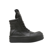 Rick Owens Leather Mega Bumper Geobasket Black