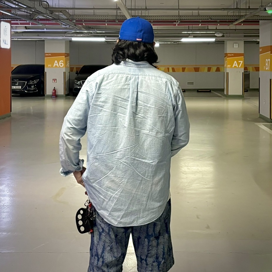 Supreme Camacho Mesh Back 5-Panel Navy - 23FW, Supreme Mitchell & Ness Doughboy Fitted 6-Panel Blue - 22FW 착용 스타일 - 6