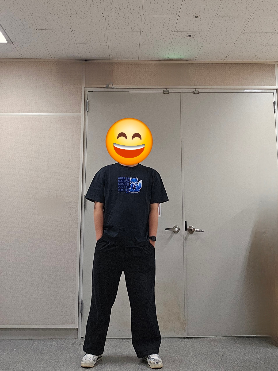 Maison Kitsune x Ader Error Meditation Fox T-Shirt Black, Nike x Peaceminusone Air Force 1 Low Para-Noise 2.0 착용 스타일
