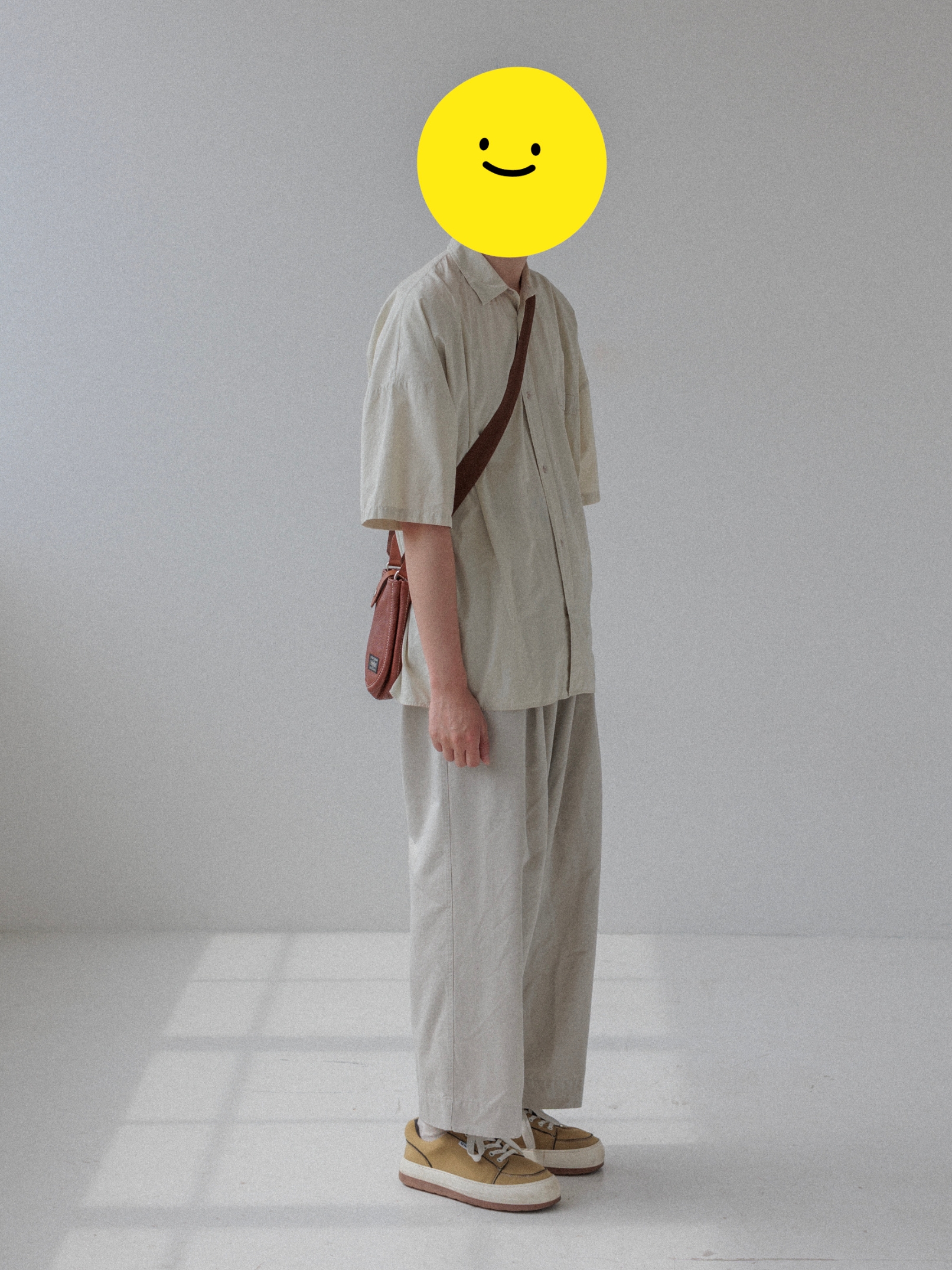 Porter Cisco Shoulder Bag S Brown 착용 스타일 - 2
