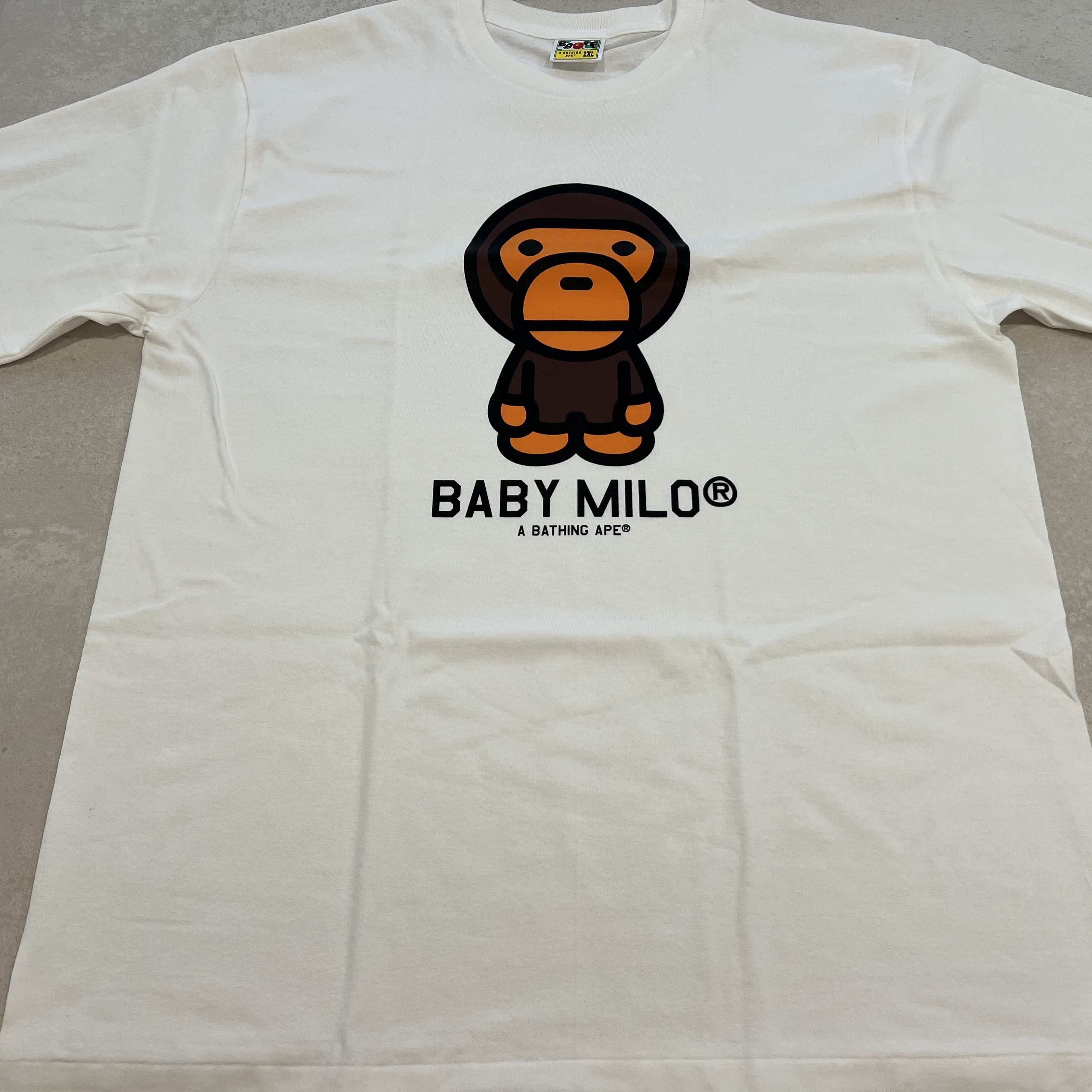 BAPE Baby Milo T-Shirt White 착용 스타일 - 1