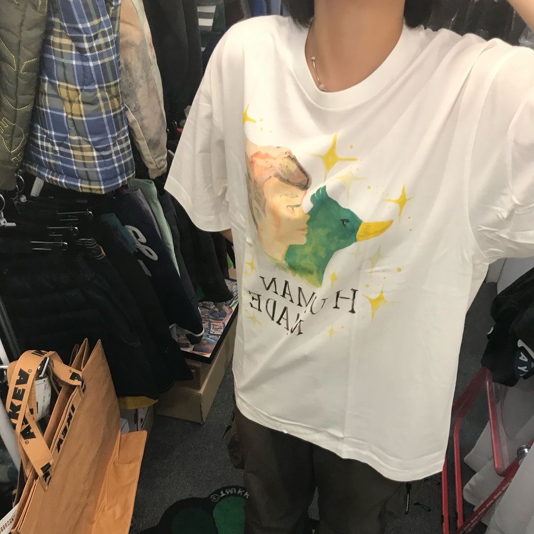 Human Made Graphic T-Shirt #7 Black, Human Made Keiko Sootome T-Shirt #4 White 착용 스타일 - 3