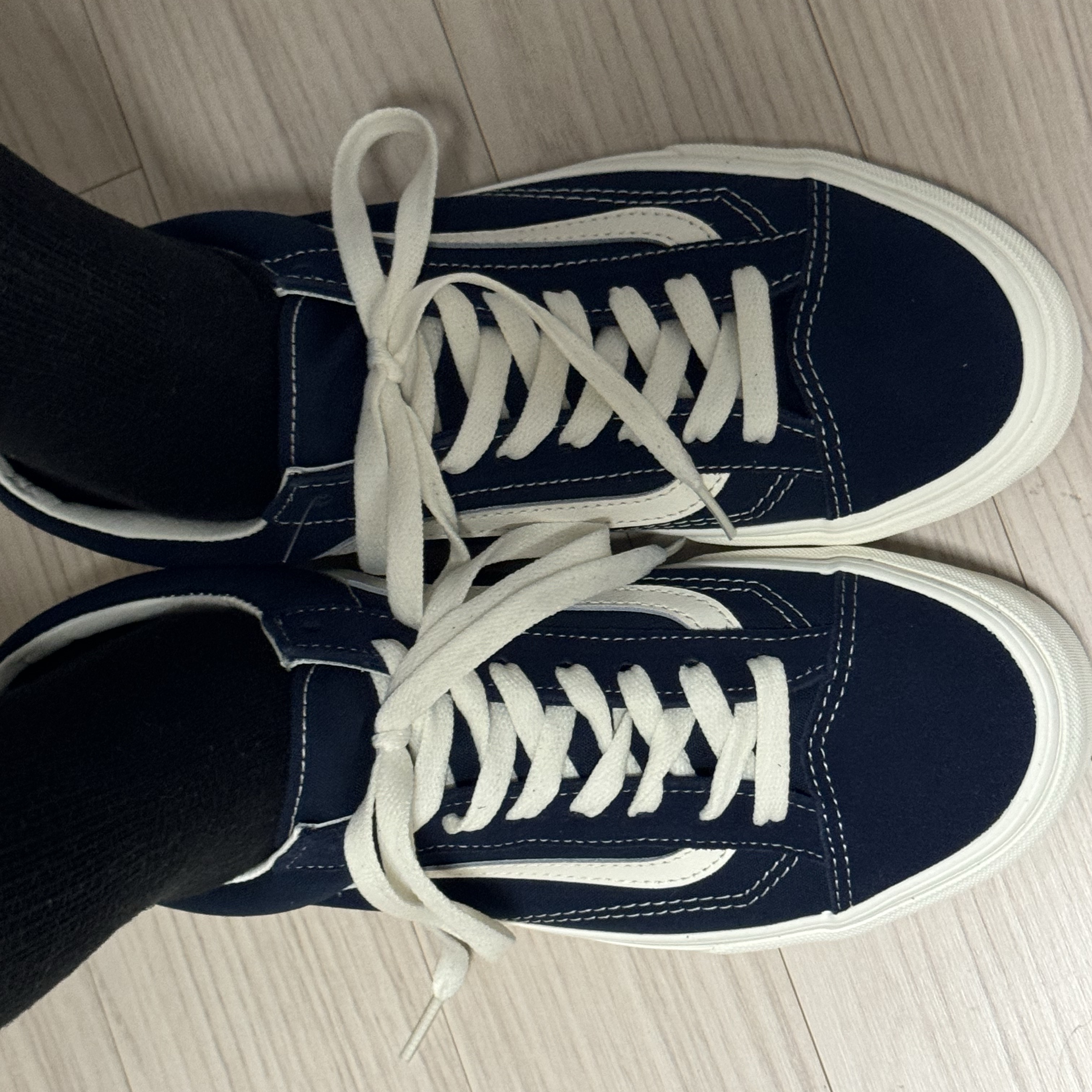 Vans Style 36 Suede Dress Blues 착용 스타일 - 2