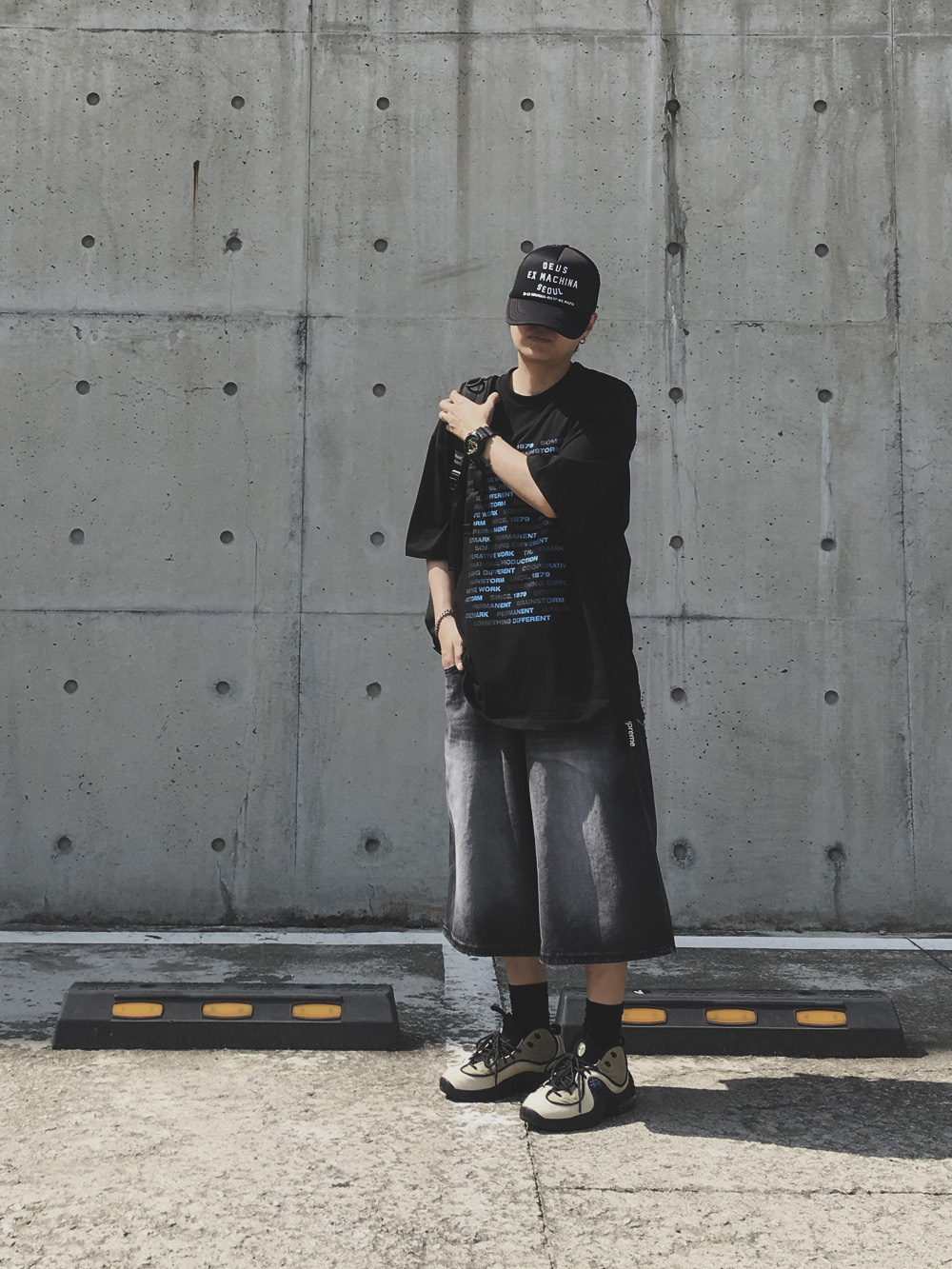 Deus Ex Machina Seoul Address Trucker Cap Black, Nike x Stussy Air Penny II Rattan and Limestone 착용 스타일 - 2