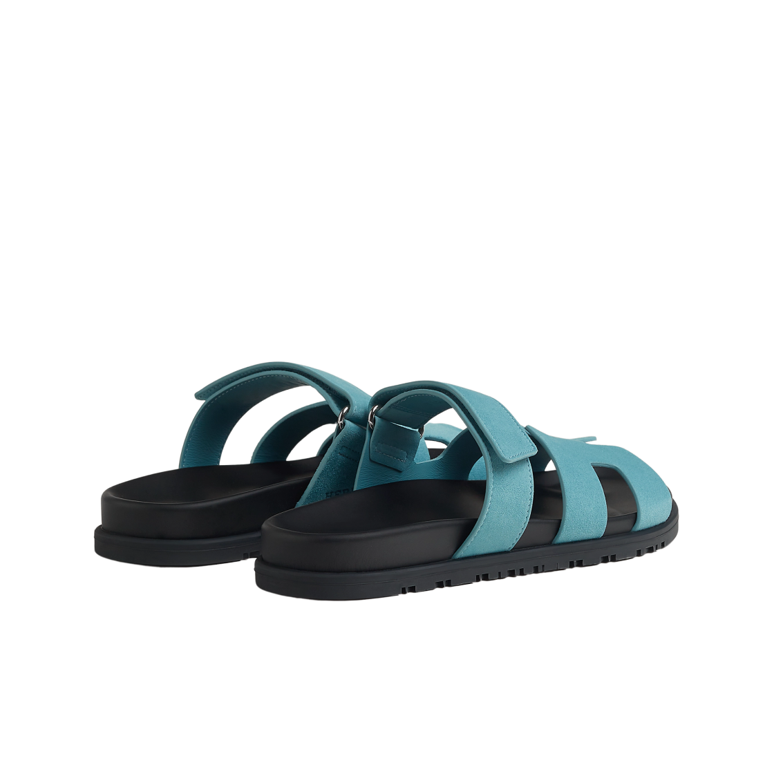 (W) 에르메스 시프레 샌들 스웨이드 고트스킨 & 블루 미네랄((W) Hermes Chypre Sandal Suede Goatskin & Bleu Mineral) - 3