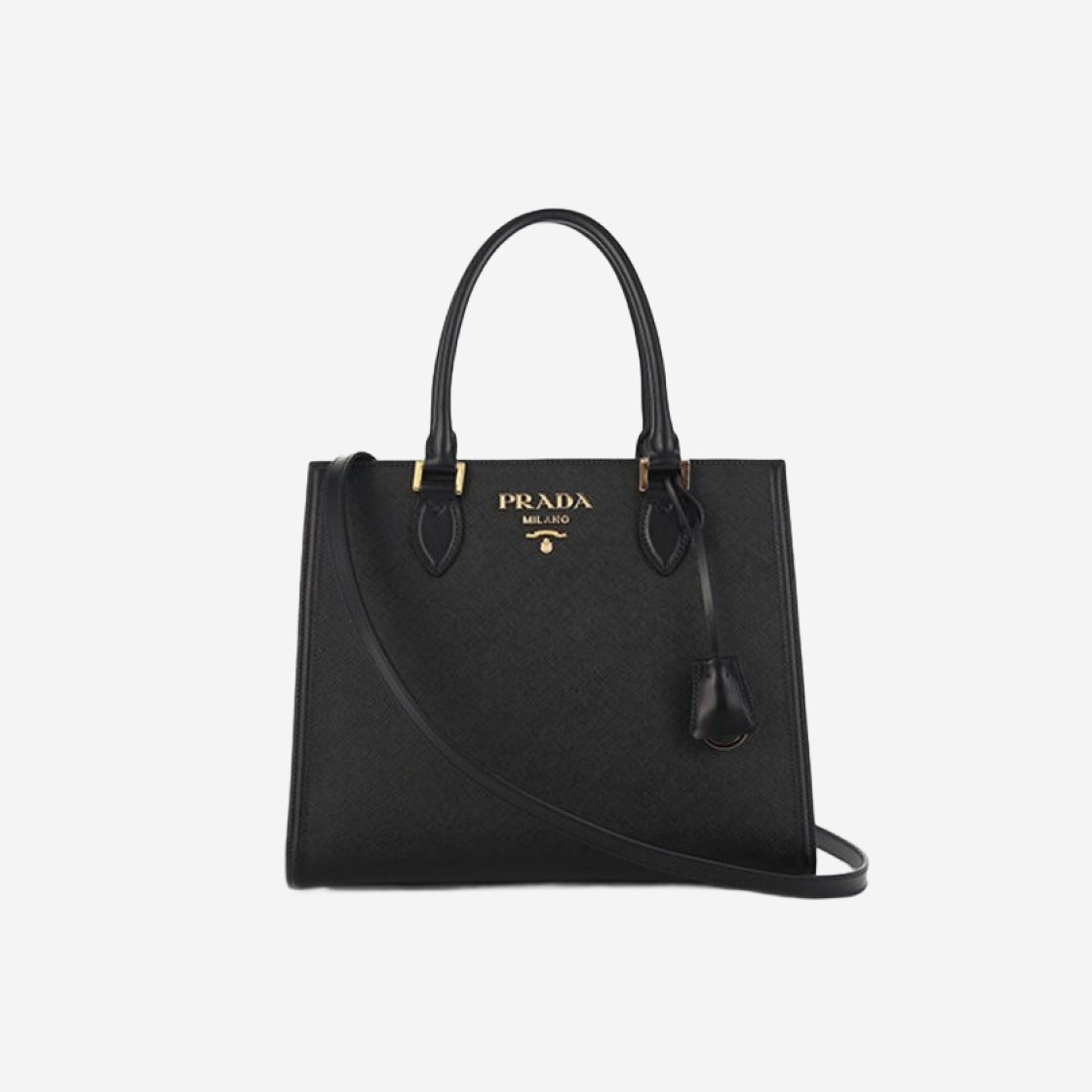 Prada Saffiano Leather Tote Bag Black 상세 이미지 1