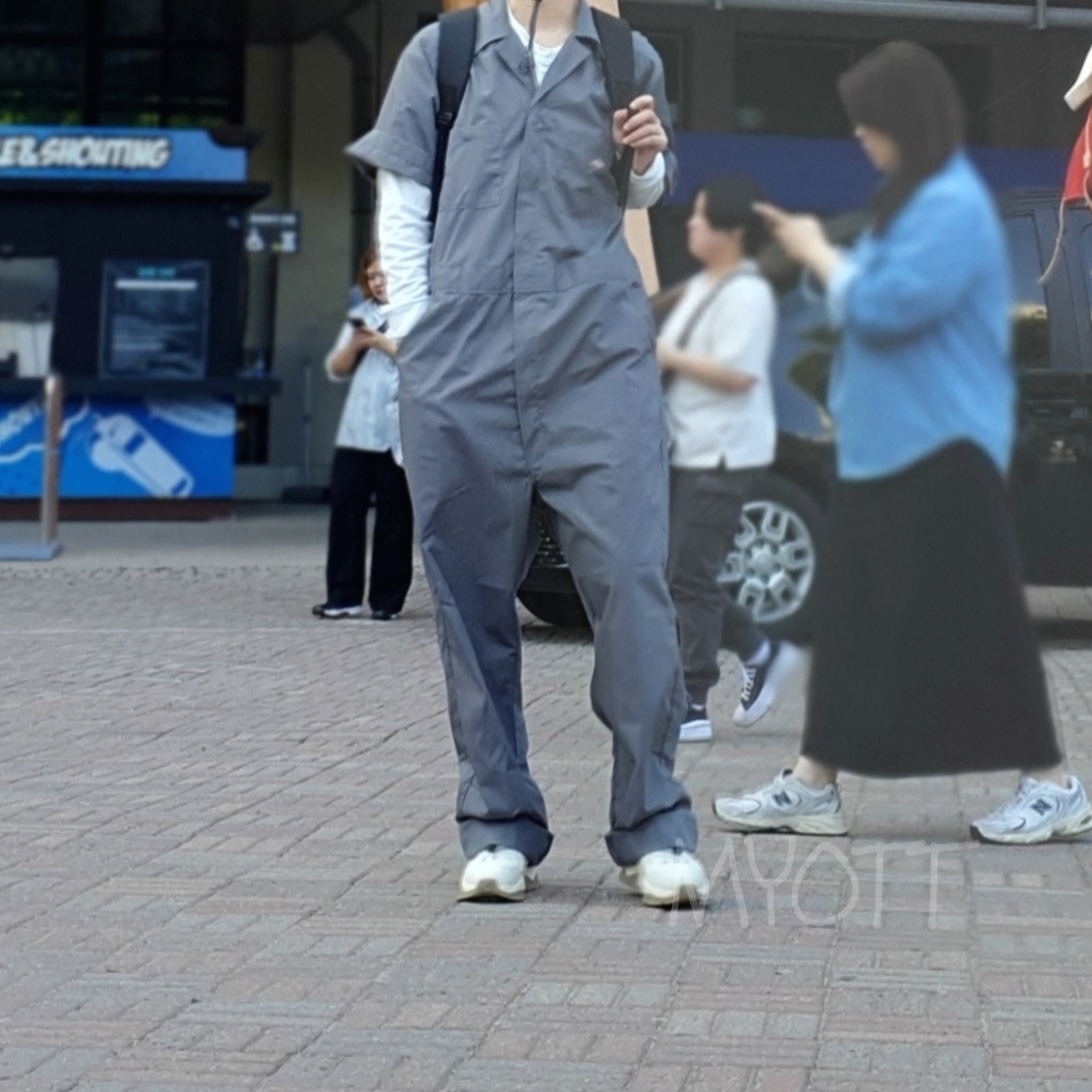 Dickies Short Sleeve Regular Coveralls Dark Navy 착용 스타일 - 1