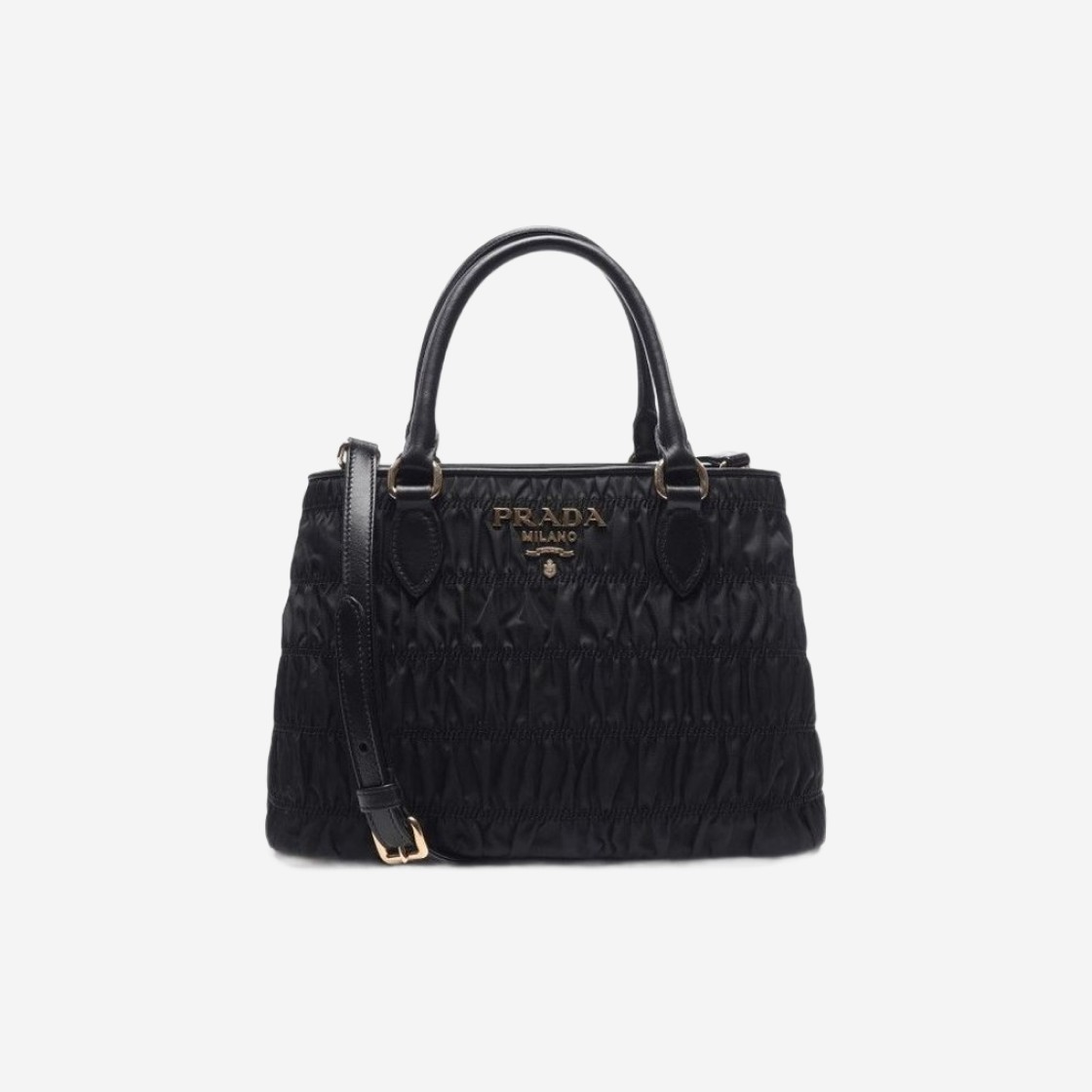 Prada Tessuto Nylon Gaufre Small Satchel Black 상세 이미지 1