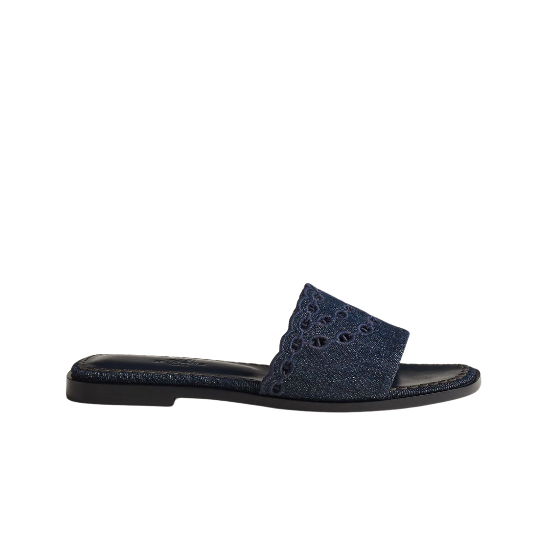 H231134Z48 (W) Hermes Gaelle Sandal Denim & Bleu Brut Marine