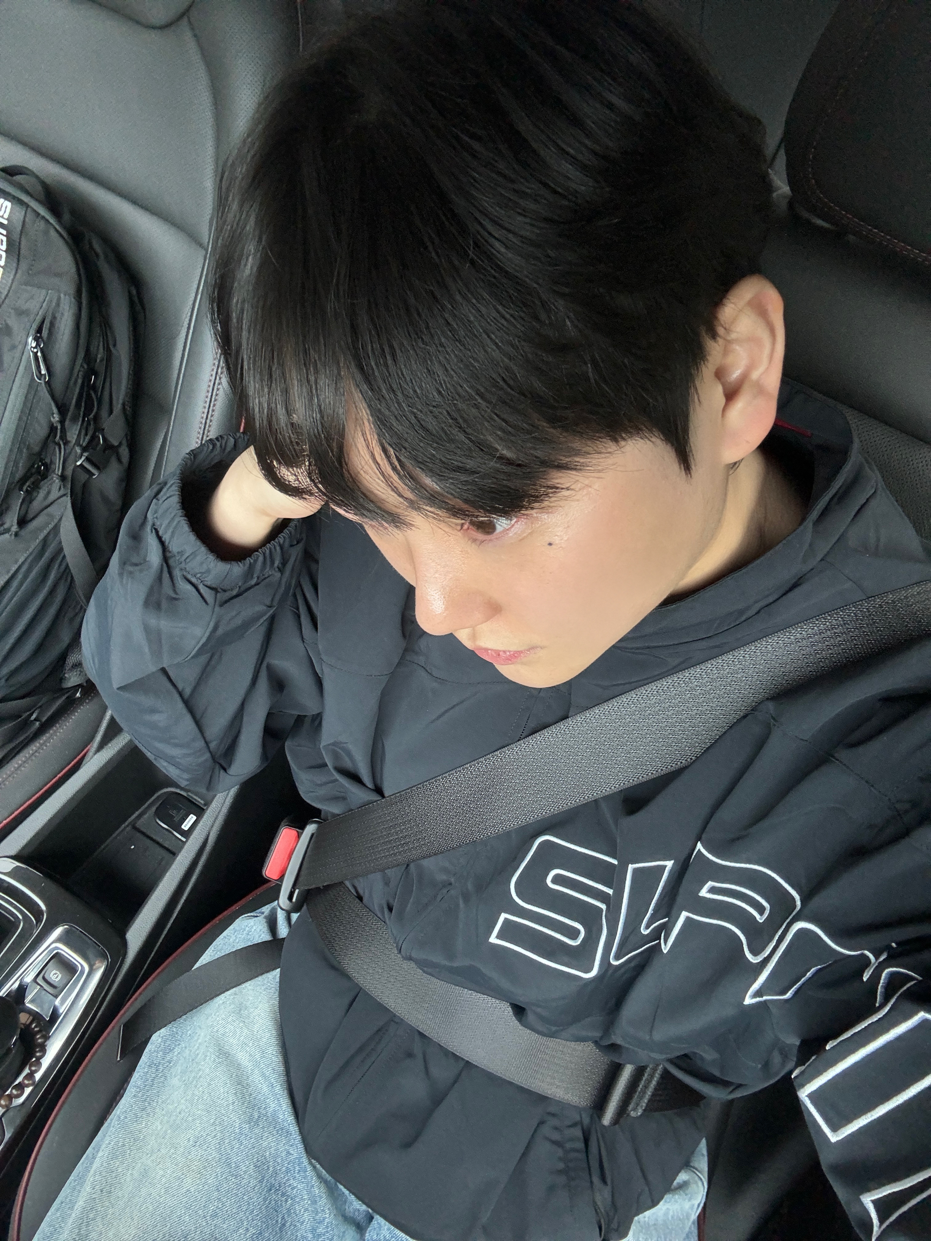 Supreme Curve Track Jacket Black - 24SS 착용 스타일