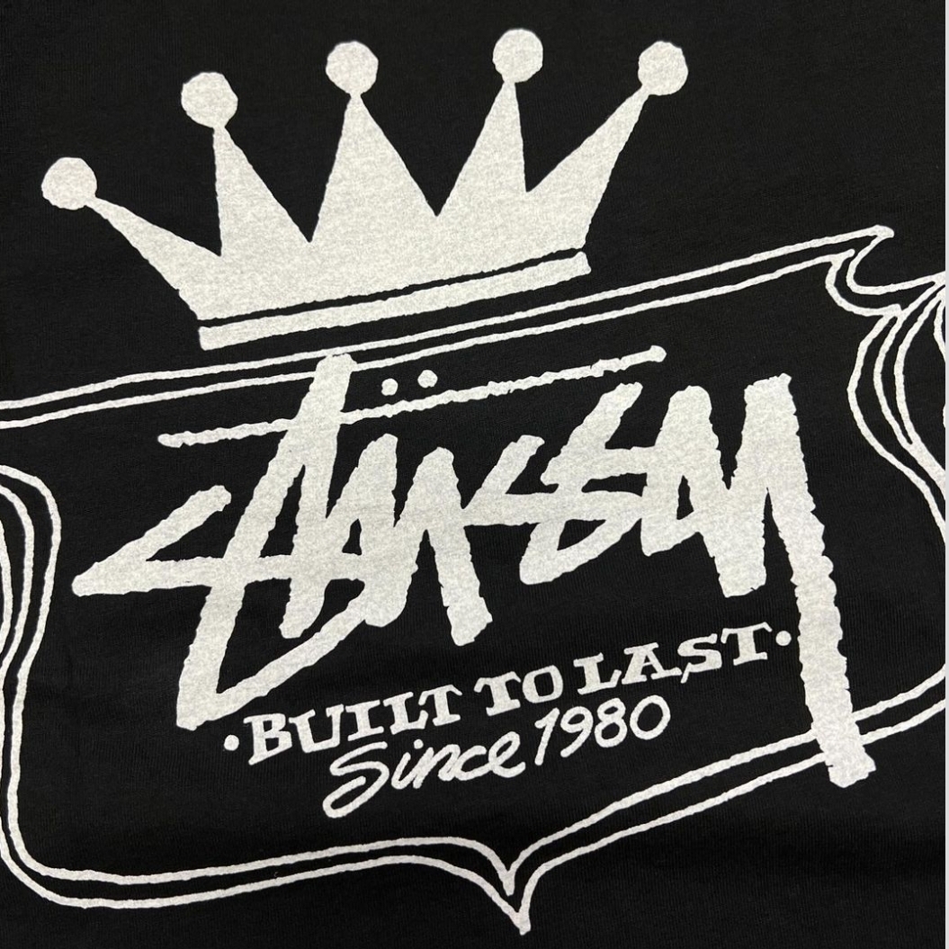 Stussy Built To Last Pigment Dyed T-Shirt Natural, Stussy Built To Last Pigment Dyed T-Shirt Black 착용 스타일 - 3