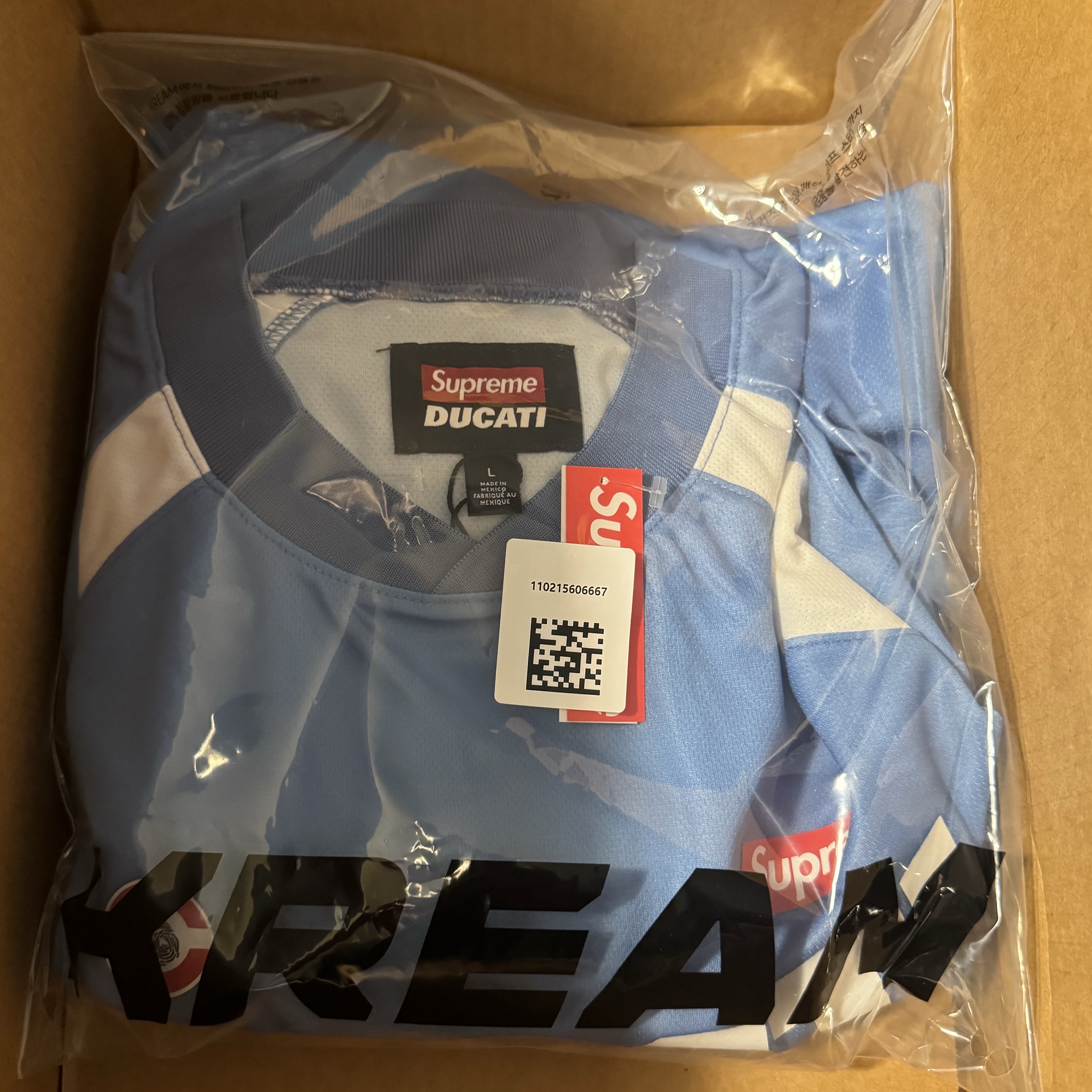 Supreme x Ducati Soccer Jersey Blue - 24SS 착용 스타일 - 3
