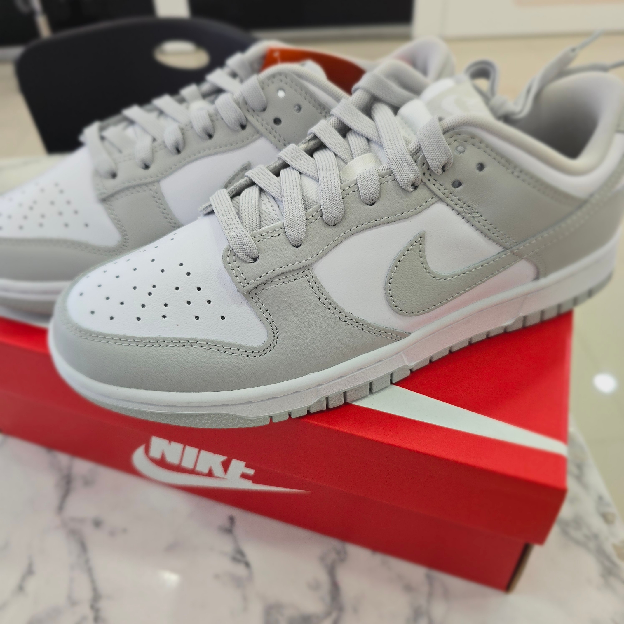 Nike Dunk Low Retro Grey Fog 착용 스타일 - 5