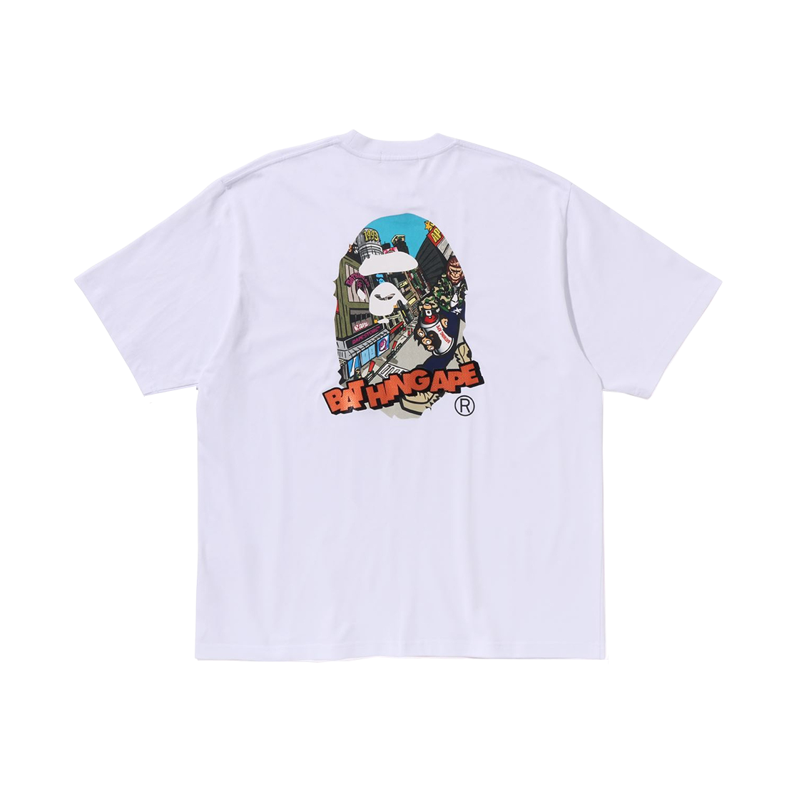 BAPE Comic Art Ape Head Relaxed Fit T-Shirt White 상세 이미지 1