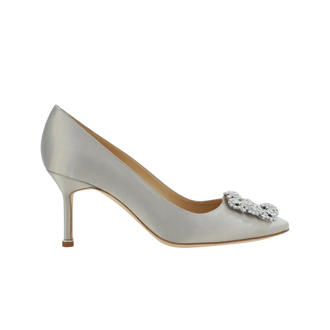 9XX-0315-0502 (W) Manolo Blahnik Hangisi Pumps Grey