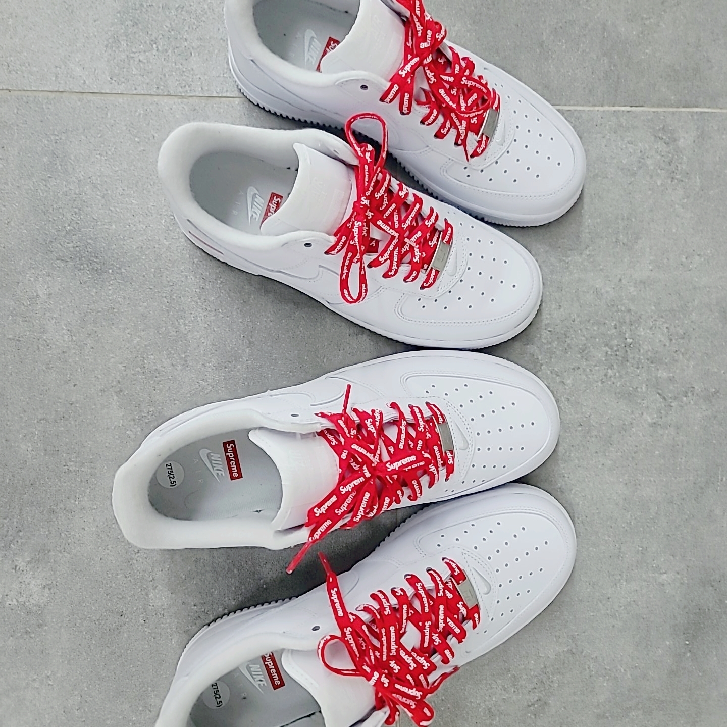 Nike x Supreme Air Force 1 Low White 착용 스타일 - 3