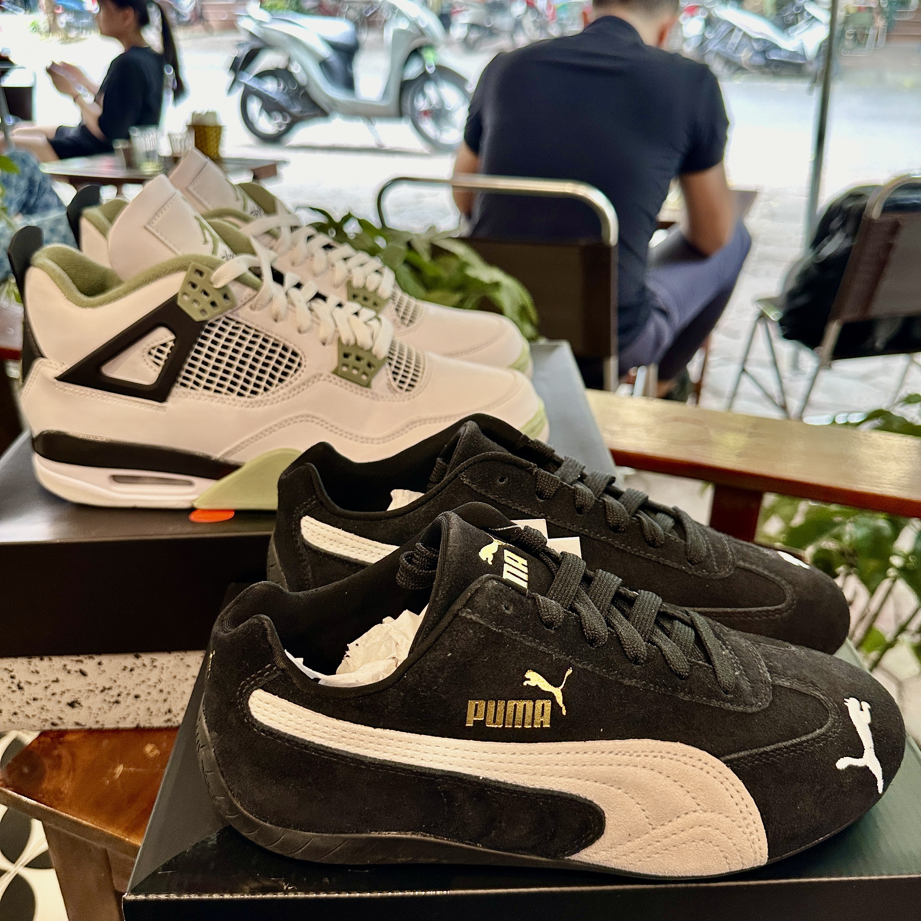 Puma Speedcat OG Black White 착용 스타일