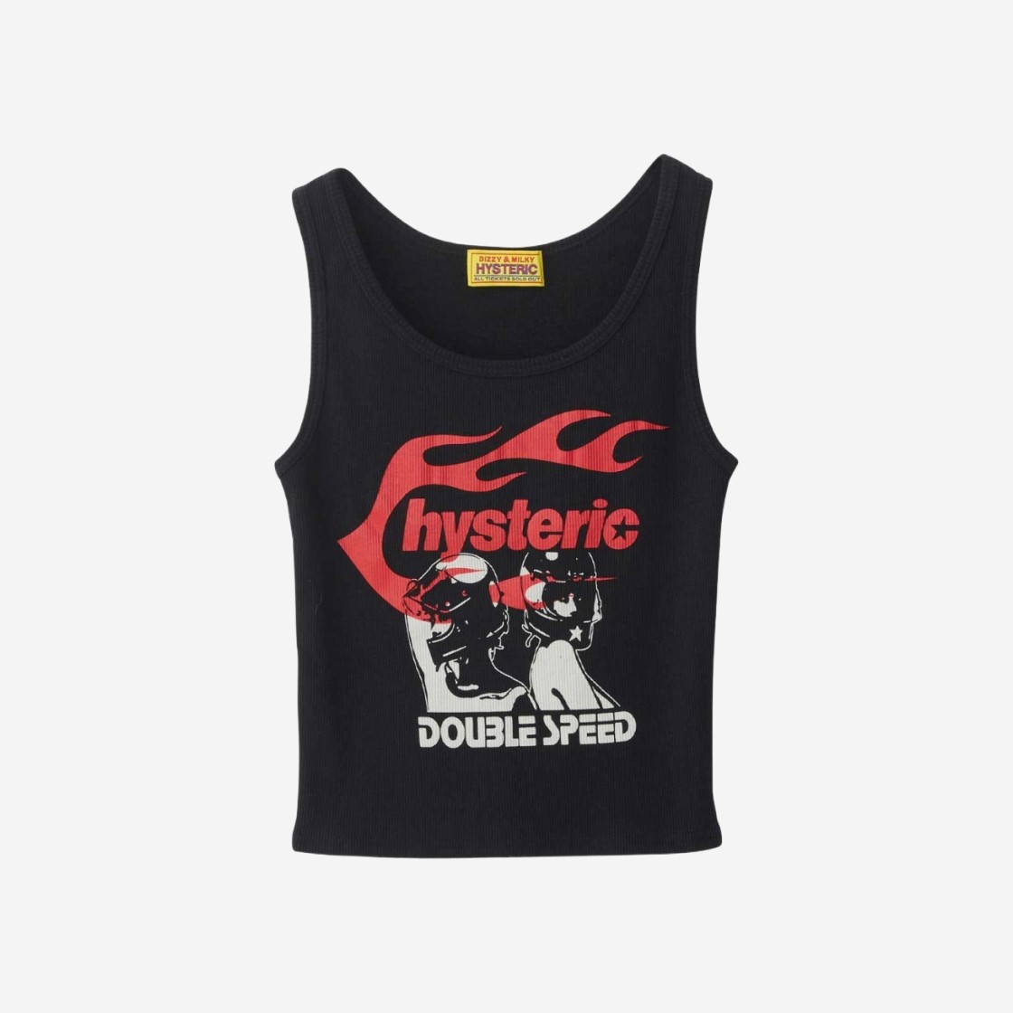 (W) Hysteric Glamour Hysteric Flame on Tank Top Black 상세 이미지 1