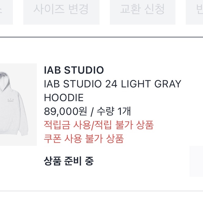 IAB Studio Hoodie Light Gray 착용 스타일