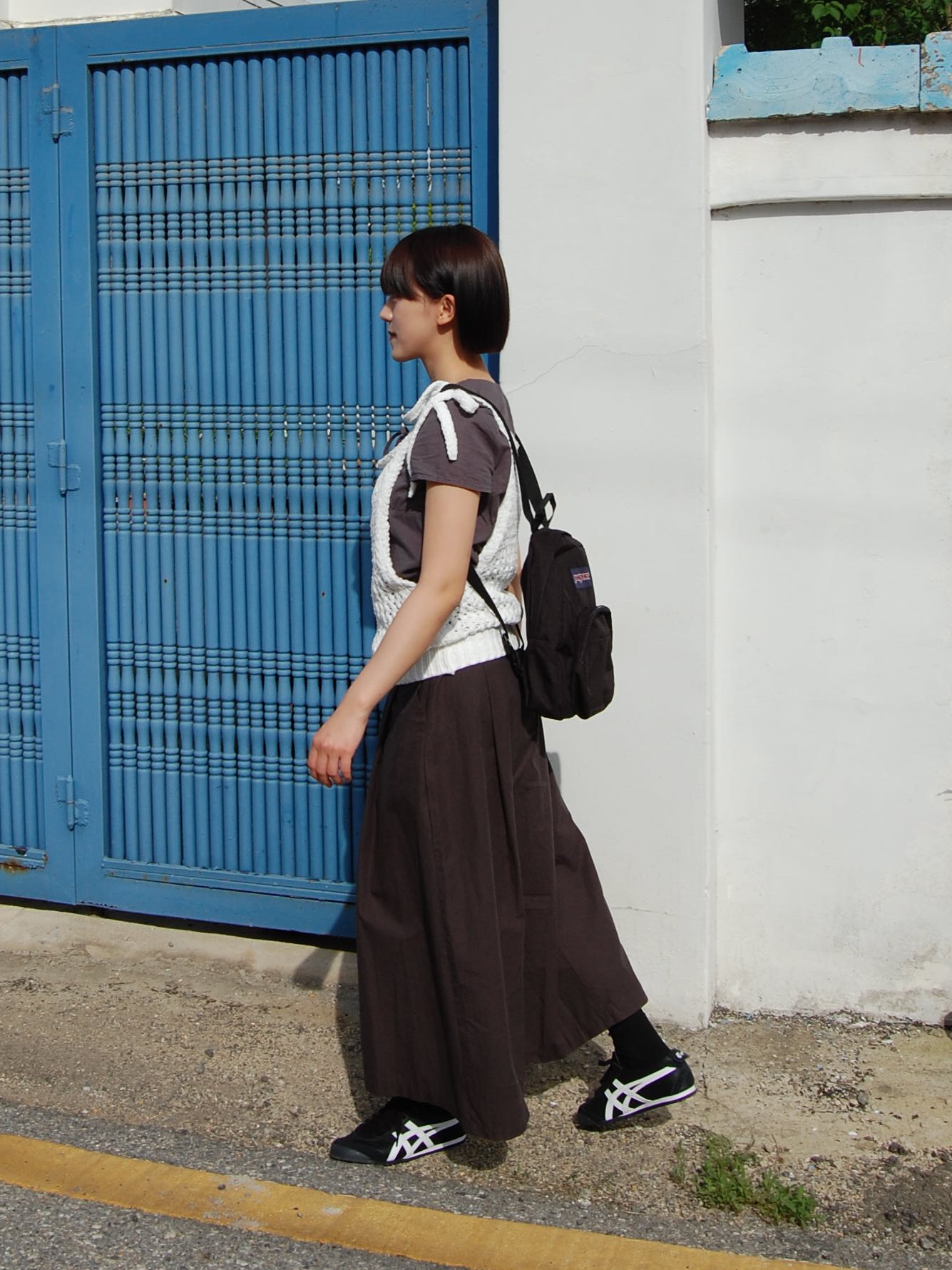 Onitsuka Tiger Mexico 66 Black White, Jansport Half Pint Mini Backpack Black 착용 스타일