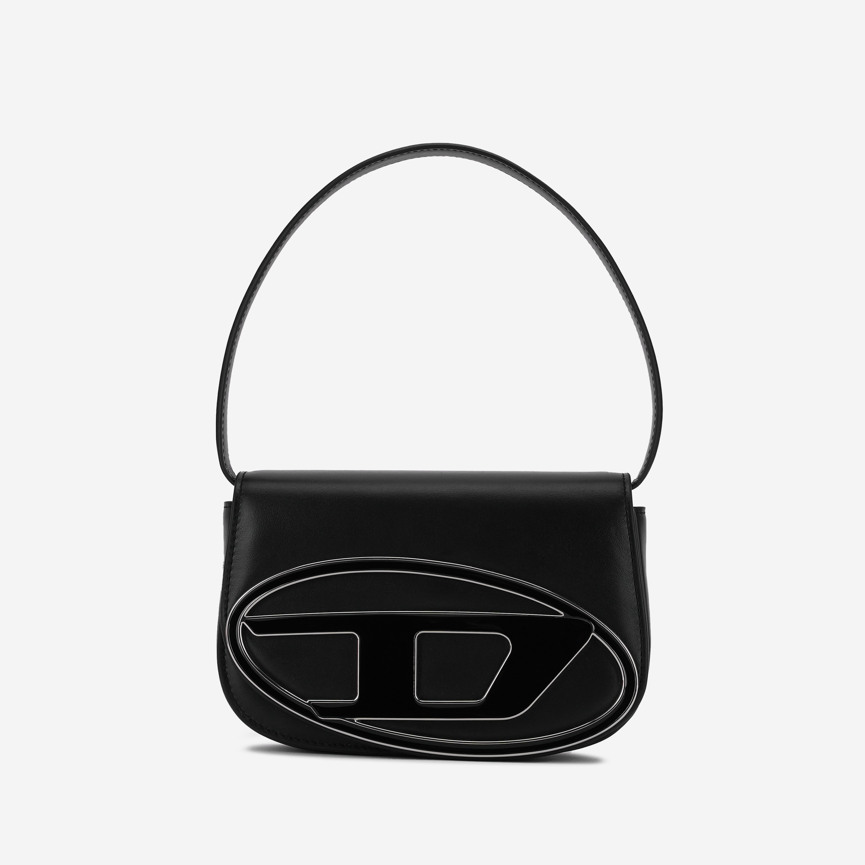 Diesel 1DR Shoulder Bag in Nappa Leather Black