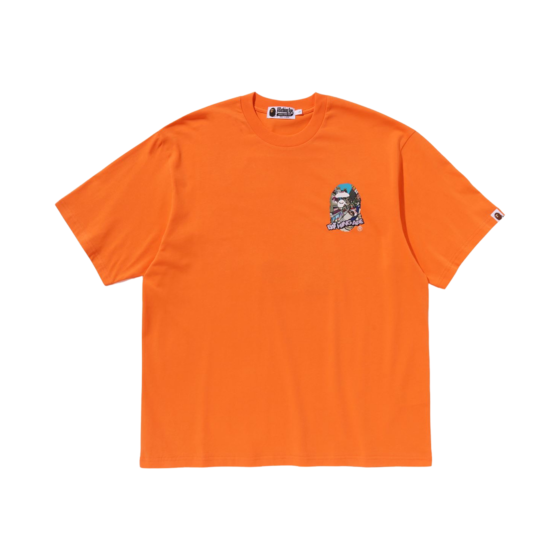 BAPE Comic Art Ape Head Relaxed Fit T-Shirt Orange 상세 이미지 2