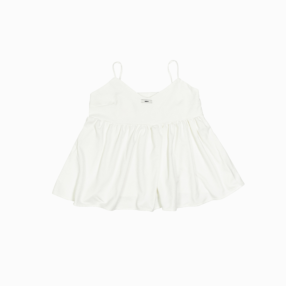 lr_032 Leterie Jacquard Tie Sleeveless White