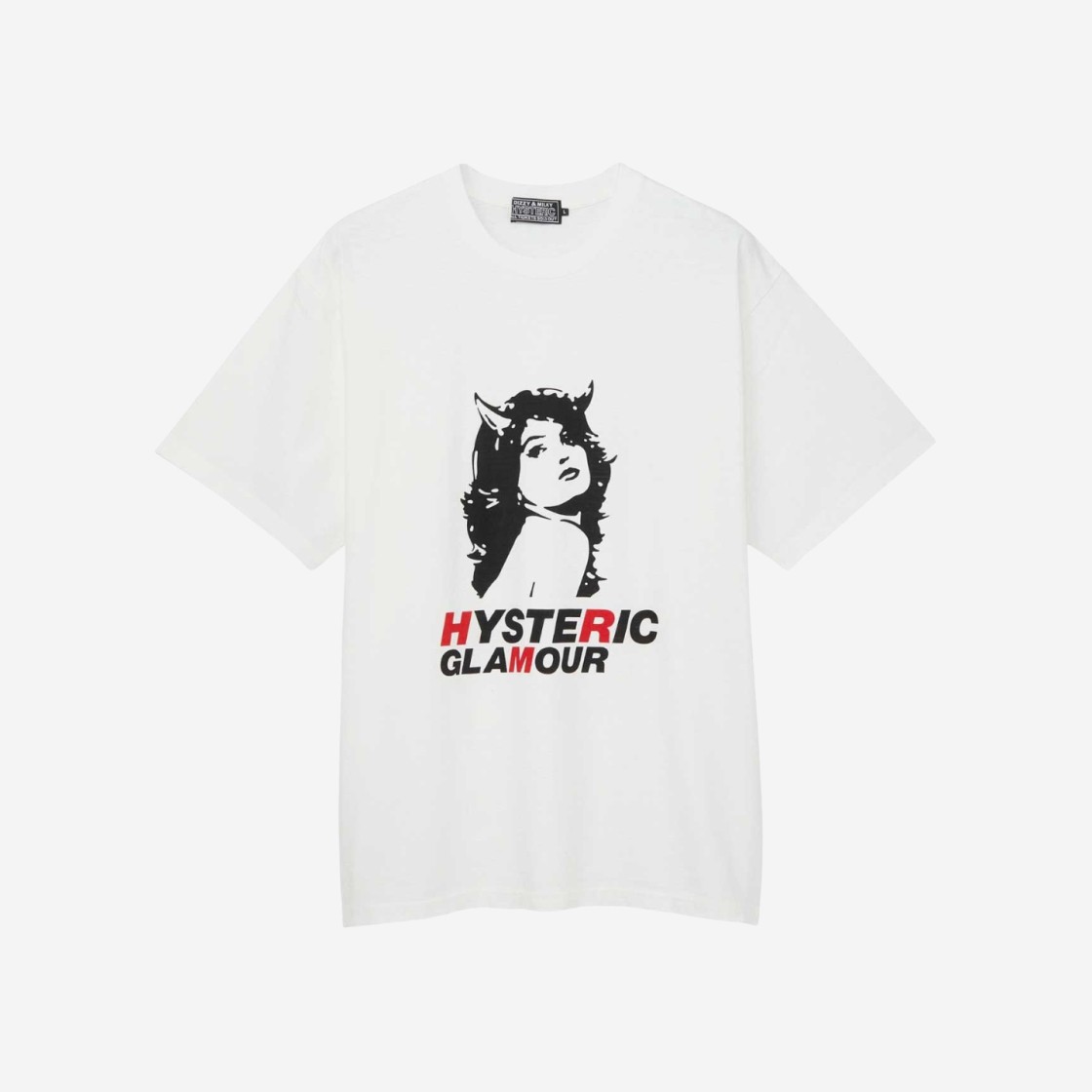 Hysteric Glamour 2Tone Devil T-Shirt White 상세 이미지 1