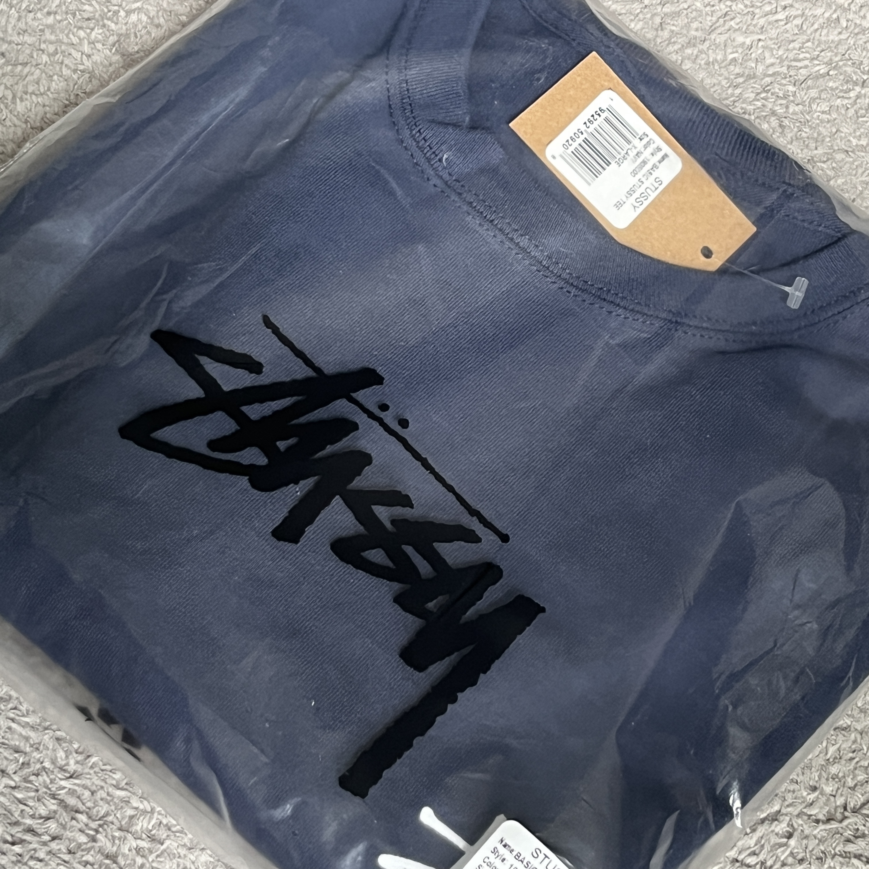 Stussy Basic Stussy T-Shirt Navy 2024, 2025 착용 스타일