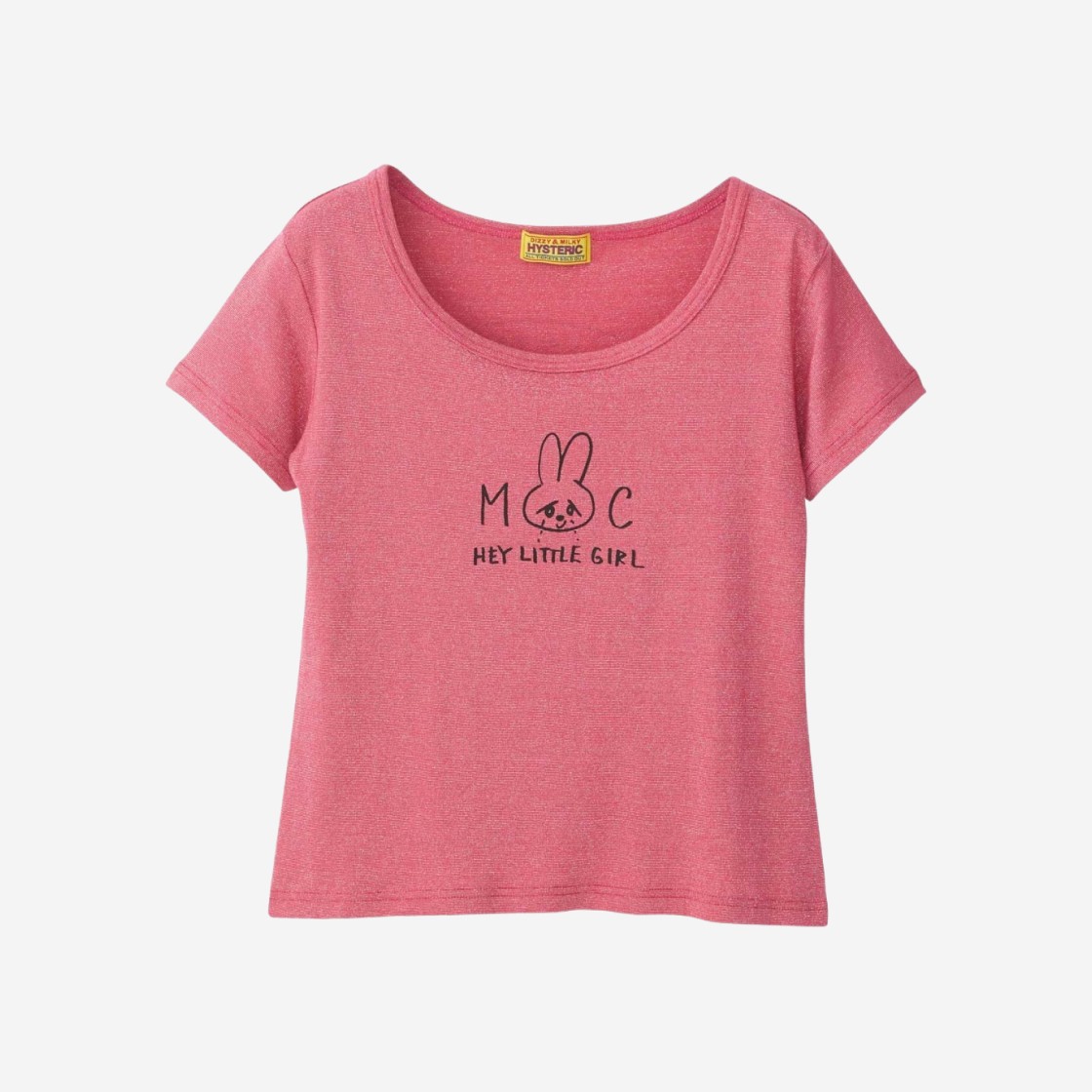 (W) Hysteric Glamour Hey Little Girl T-Shirt Pink 상세 이미지 1