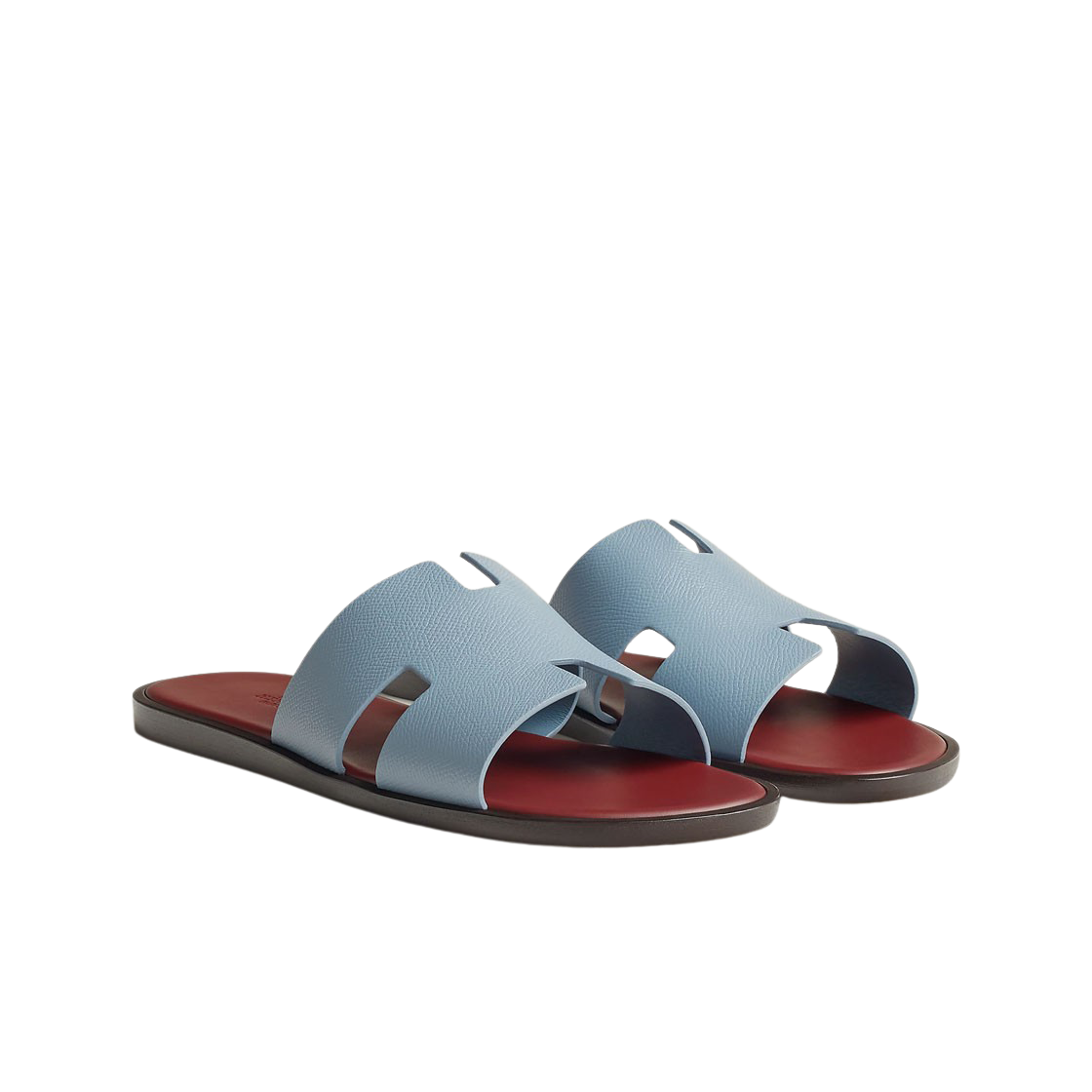 에르메스 이즈미르 샌들 앱송 & 블루 씨엘 루즈 아쉬(Hermes Izmir Sandal Epsom & Bleu Ciel Rouge H) - 2