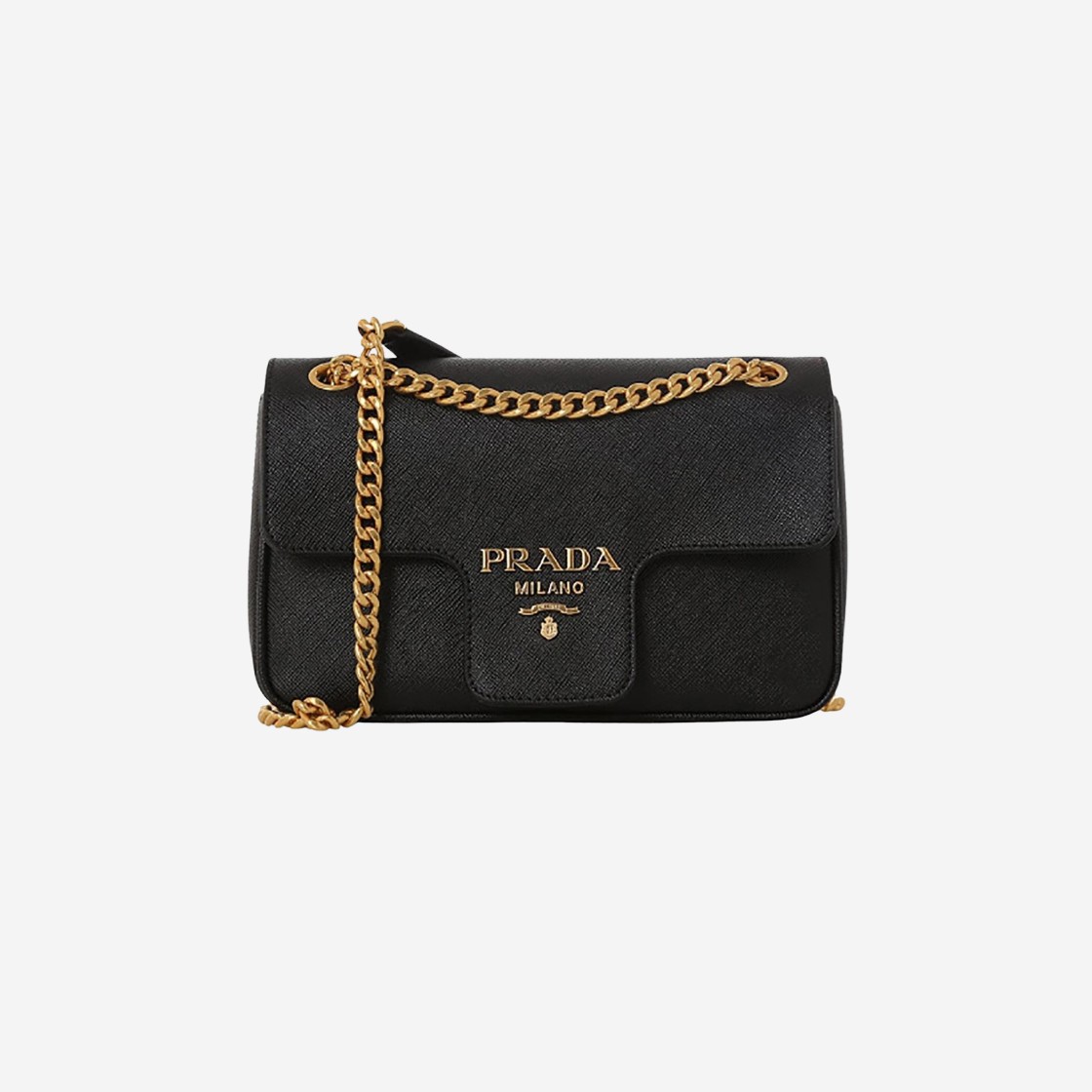 Prada Saffiano Leather Crossbody Bag Black 상세 이미지 1