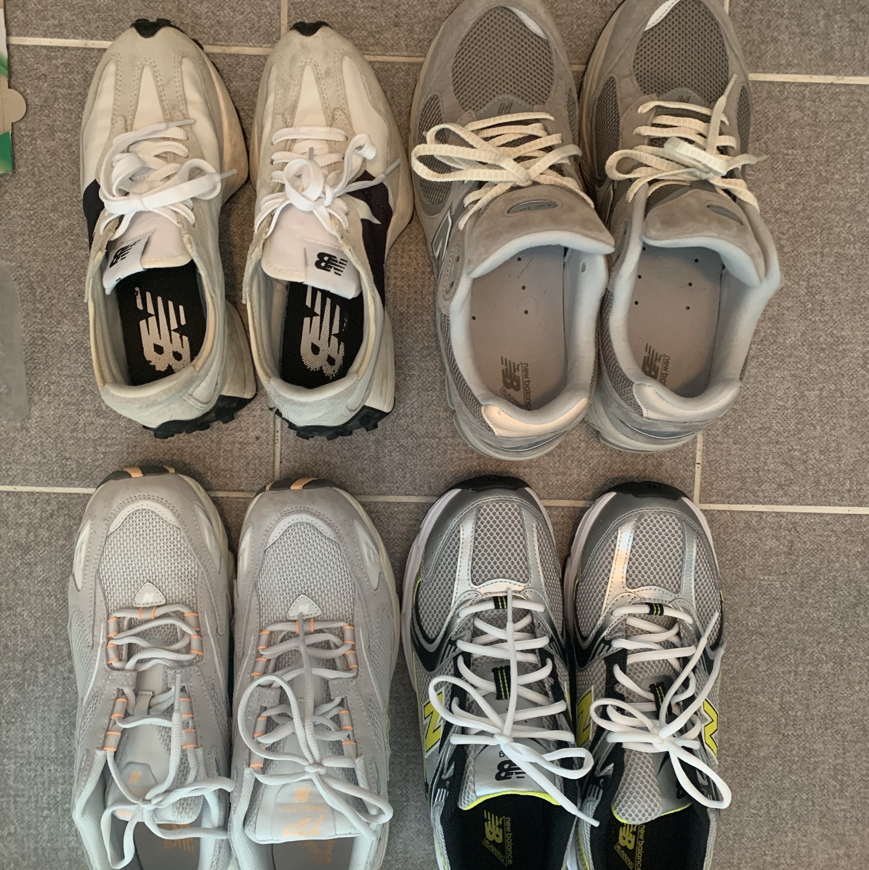 New Balance 725 Ivory, New Balance 530 Silver 착용 스타일
