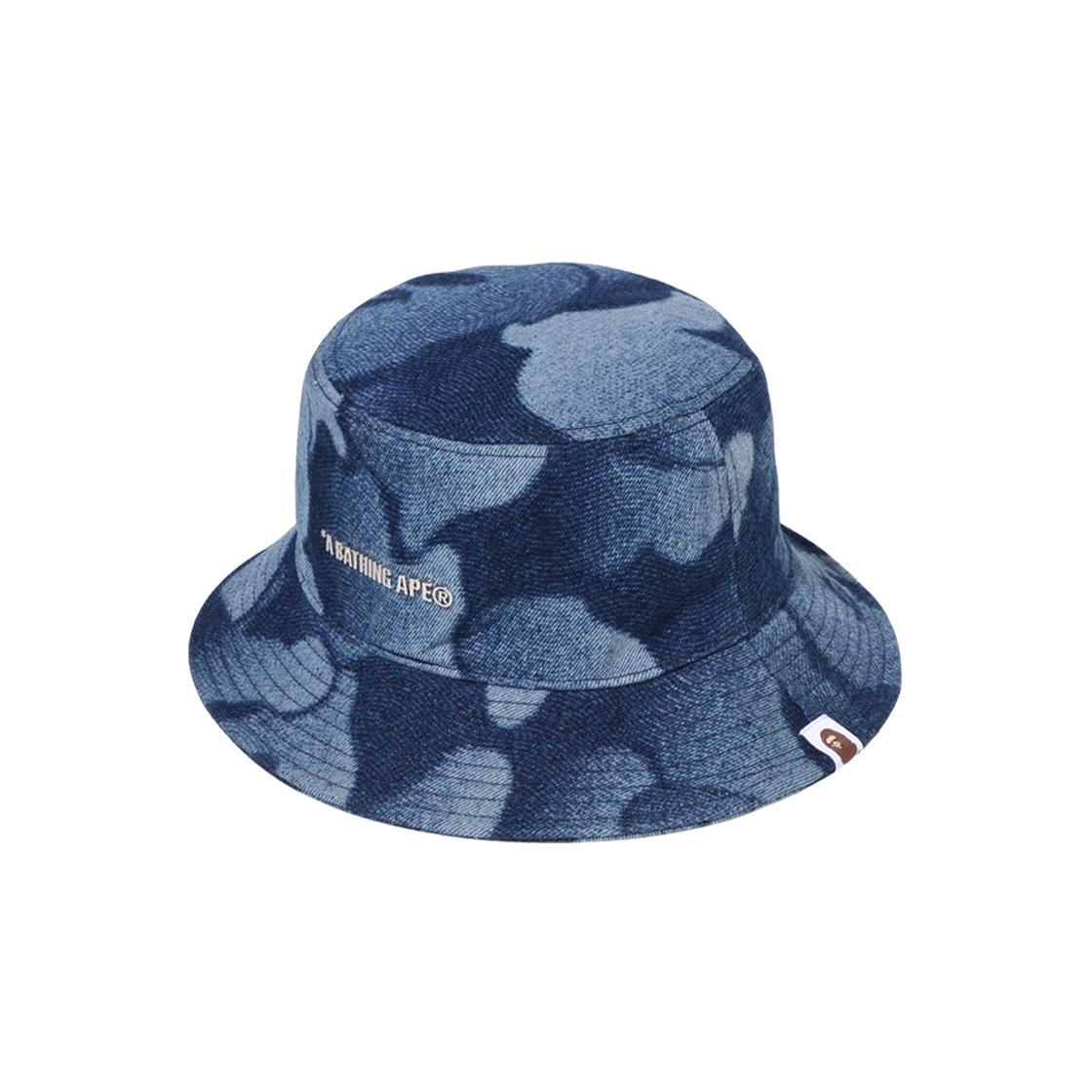 BAPE Rainbow Jacquard Metal Logo Pin Bucket Hat Denim 상세 이미지 2